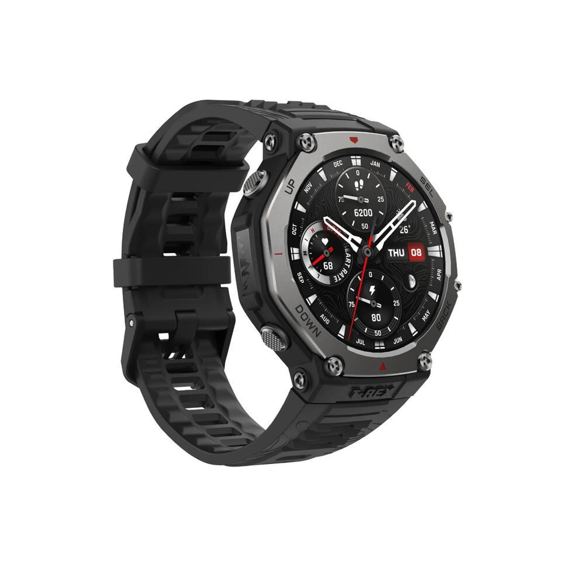 Montre connectée sport GPS écran AMOLED, T-Rex 3 noir