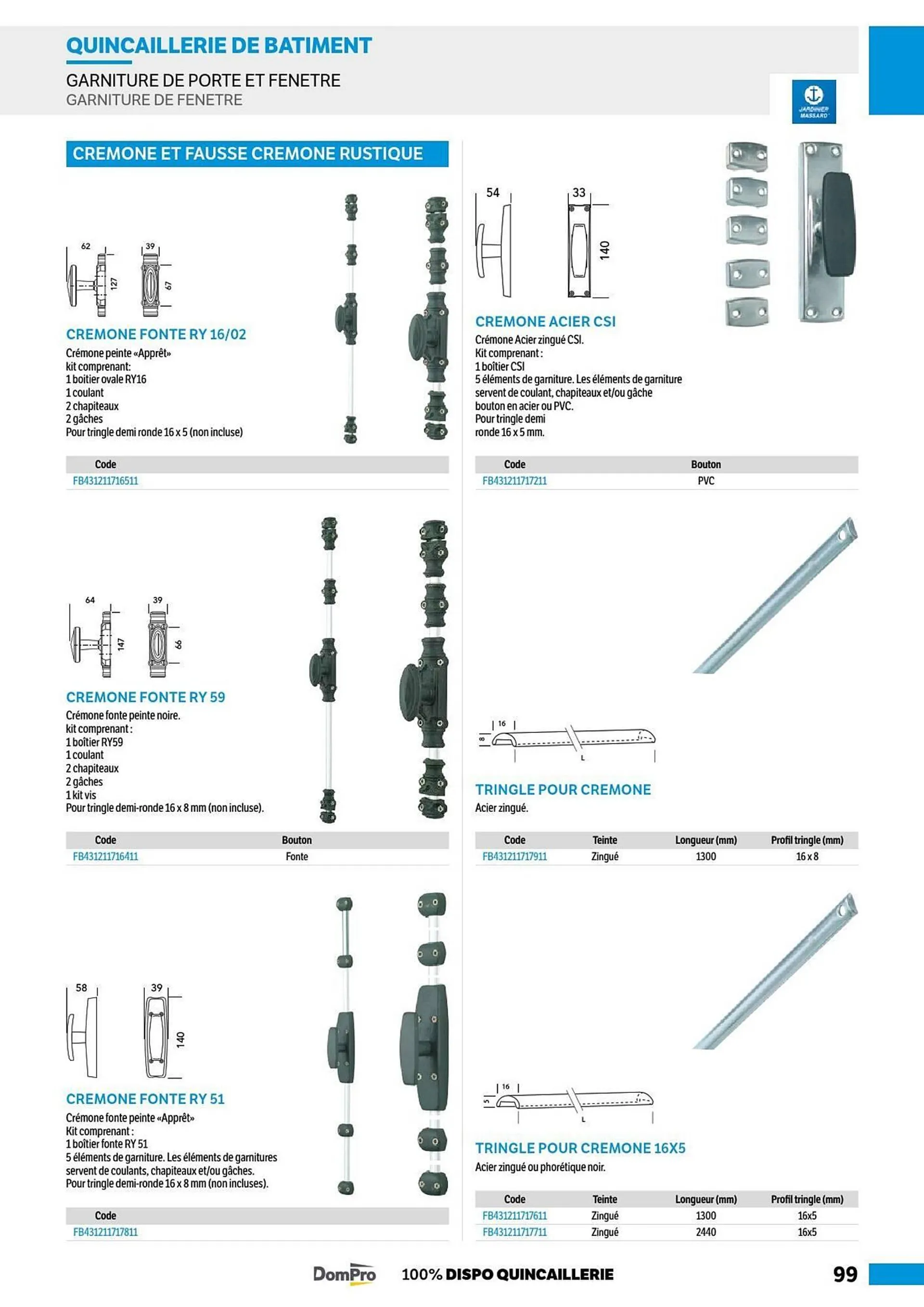 Catalogue DomPro du 8 juillet au 4 janvier 2025 - Catalogue page 99