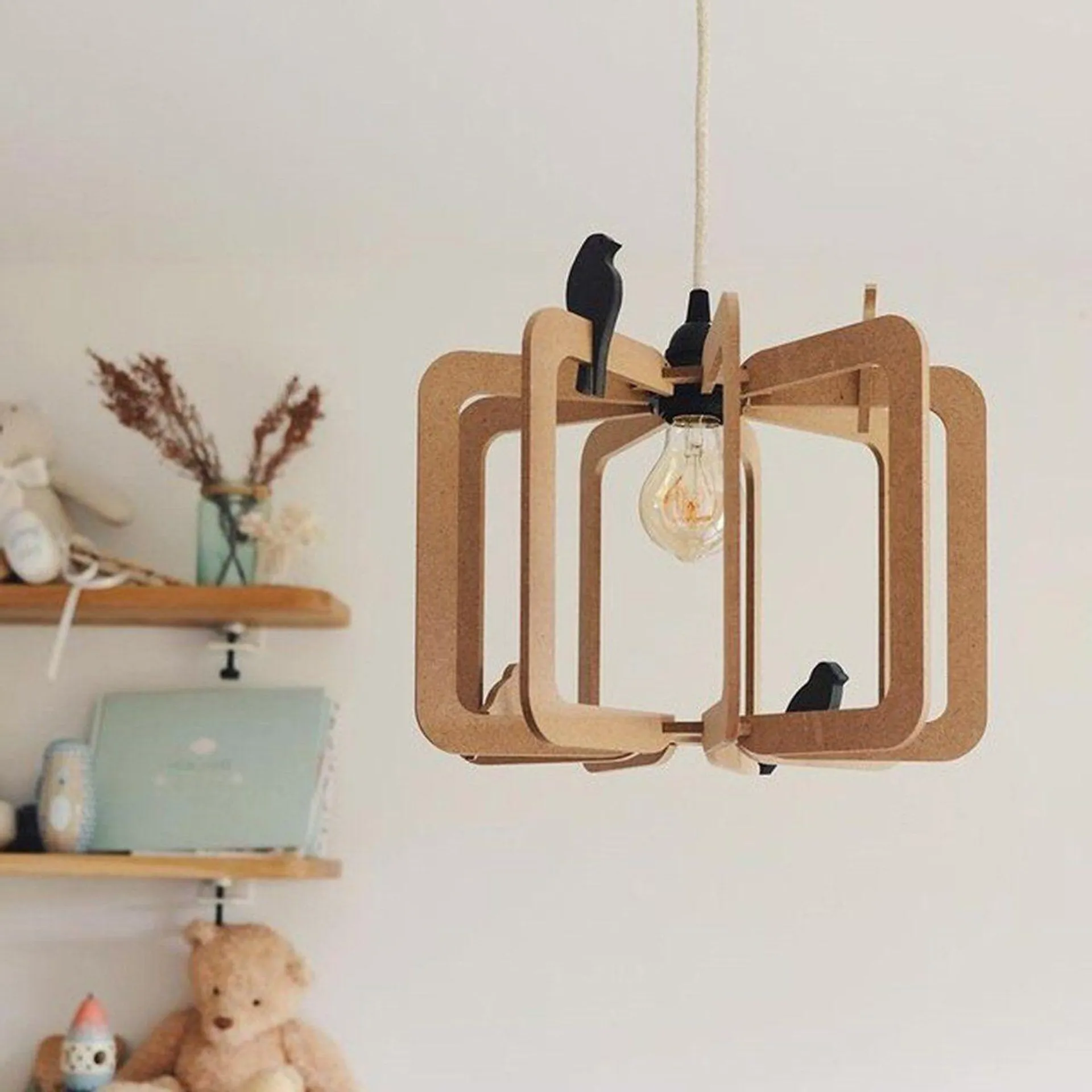 Suspension BIRD en bois MDF