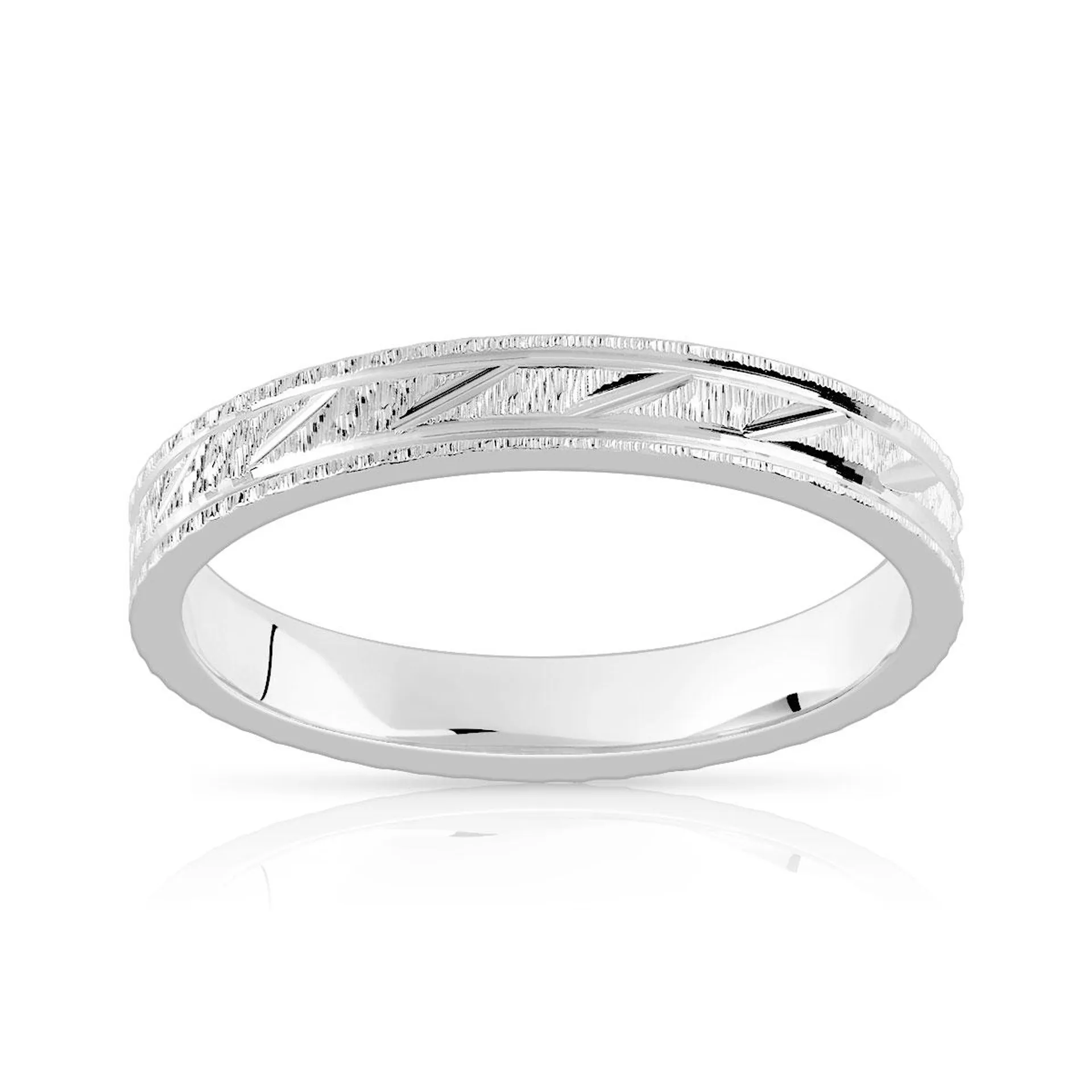 Alliance argent 925 diamanté 3 mm