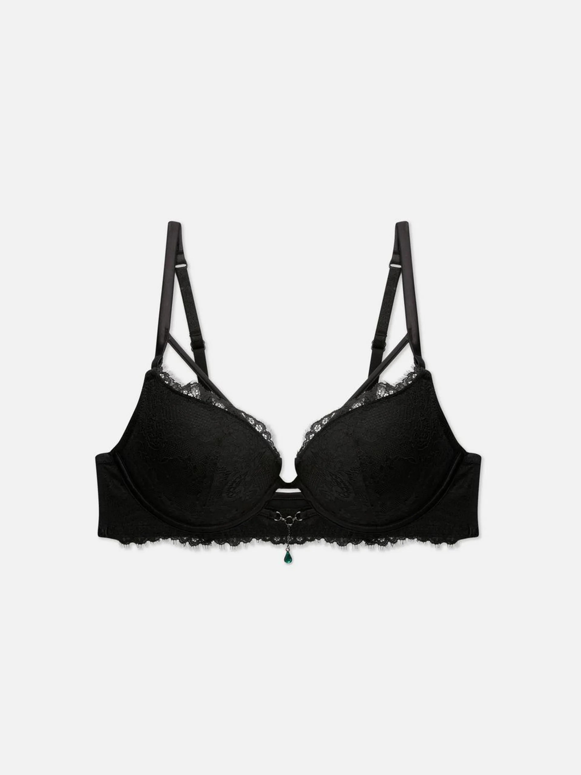 Soutien-gorge à décolleté plongeant en dentelle