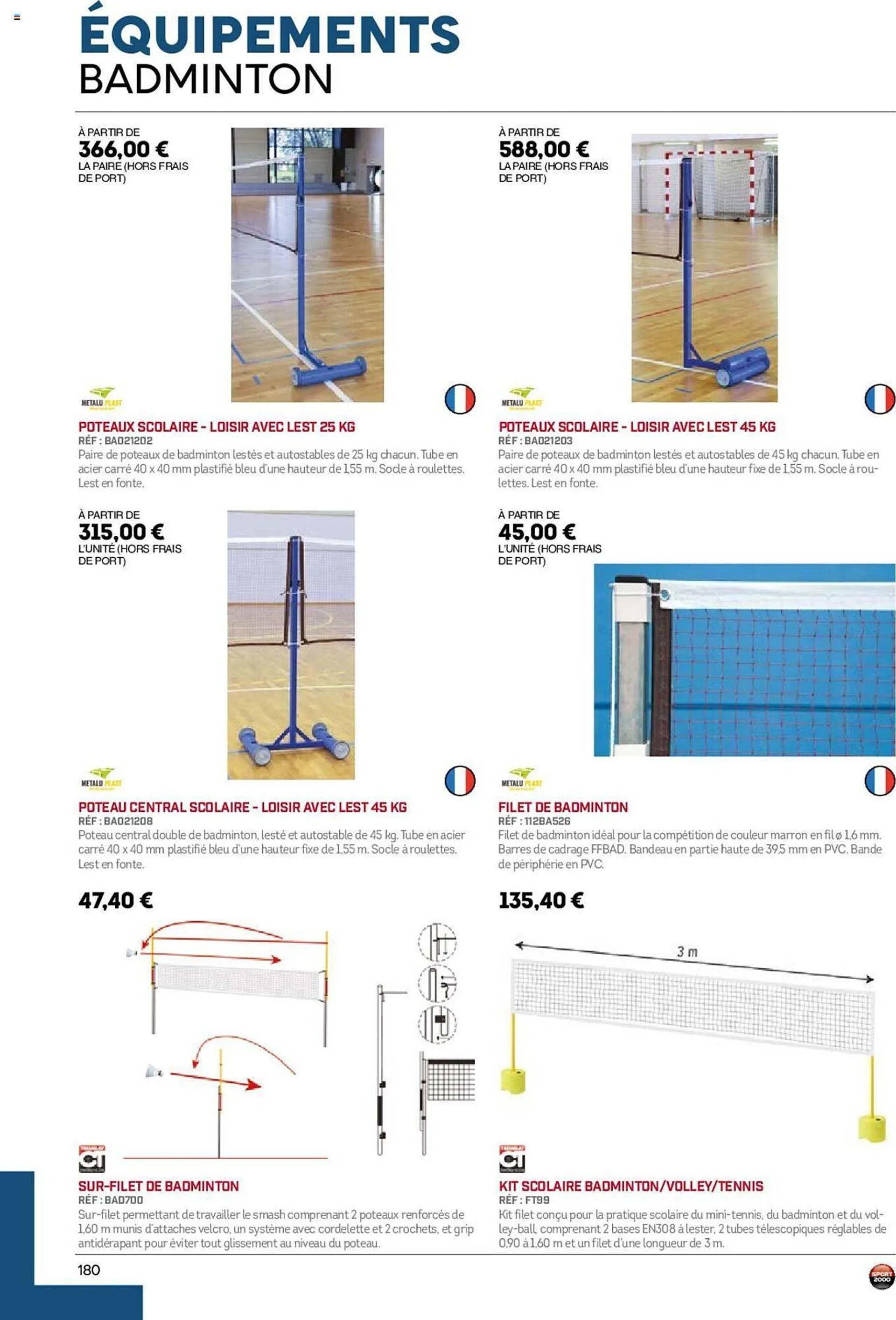 Catalogue Sport 2000 du 1 juin au 31 décembre 2023 - Catalogue page 180