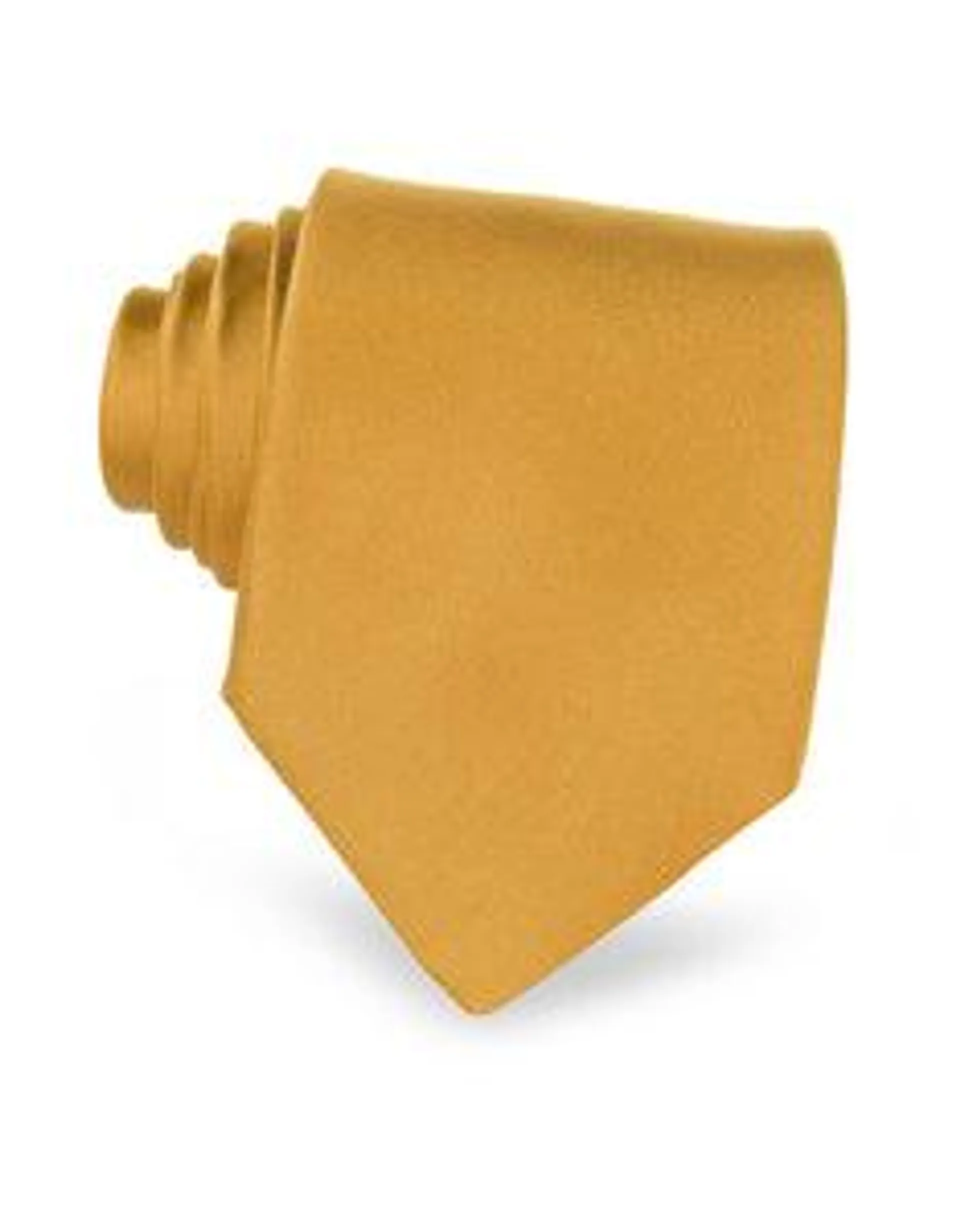 Gold Solid Silk Tie