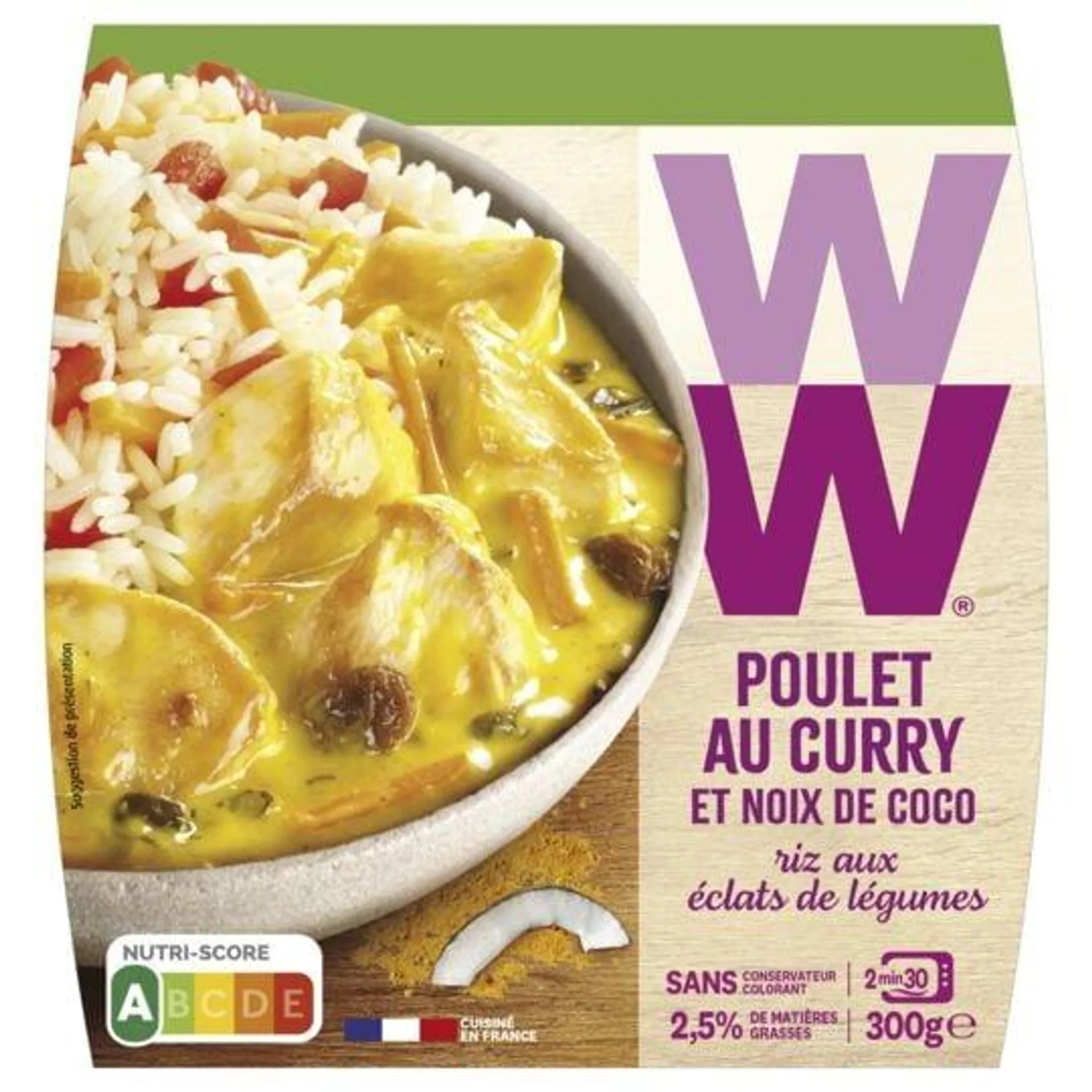 Plat cuisiné poulet curry/coco WEIGHT WATCHERS