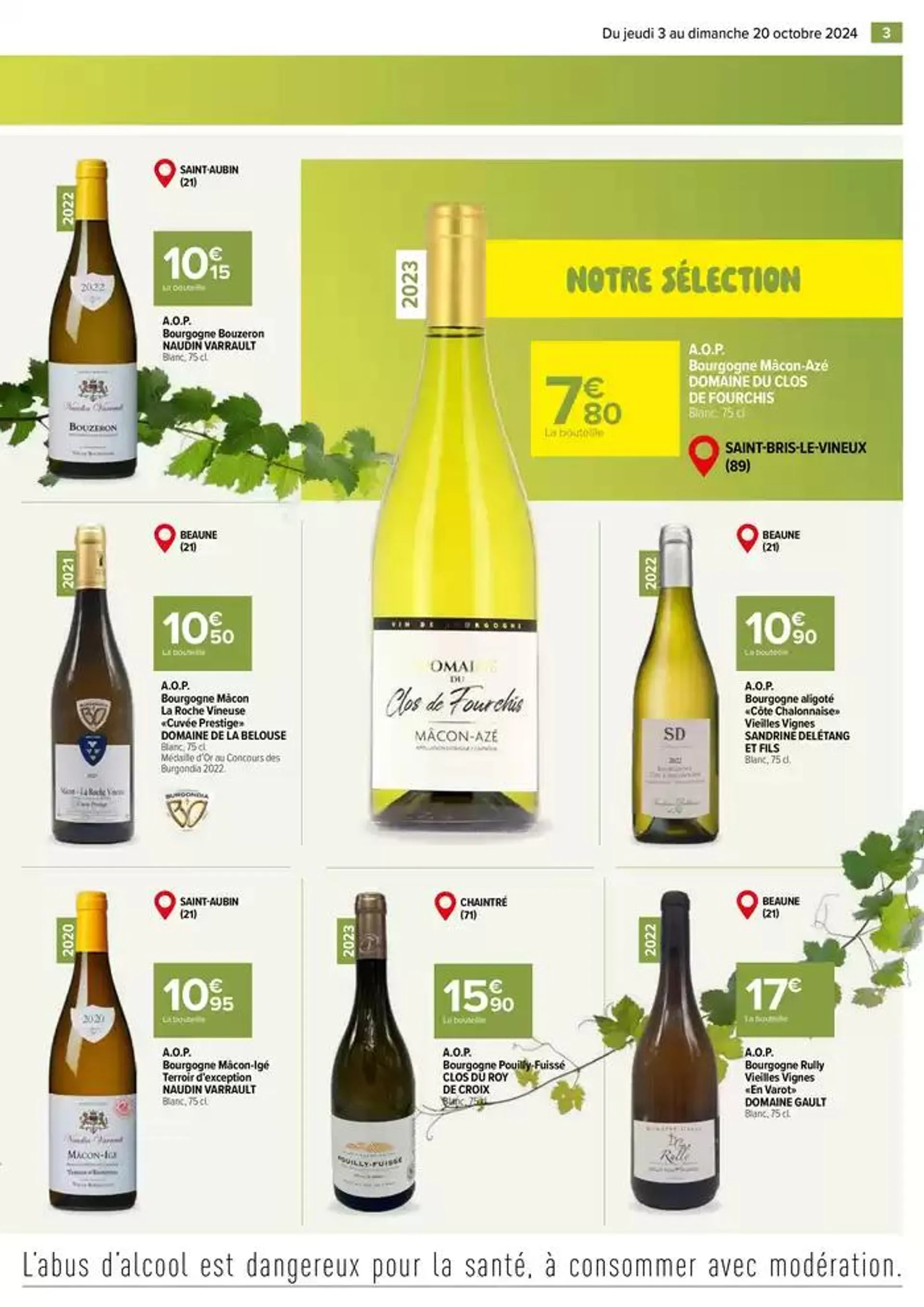 FOIRE AUX VINS BOURGOGNE / FRANCHE COMTÉ du 3 octobre au 20 octobre 2024 - Catalogue page 3