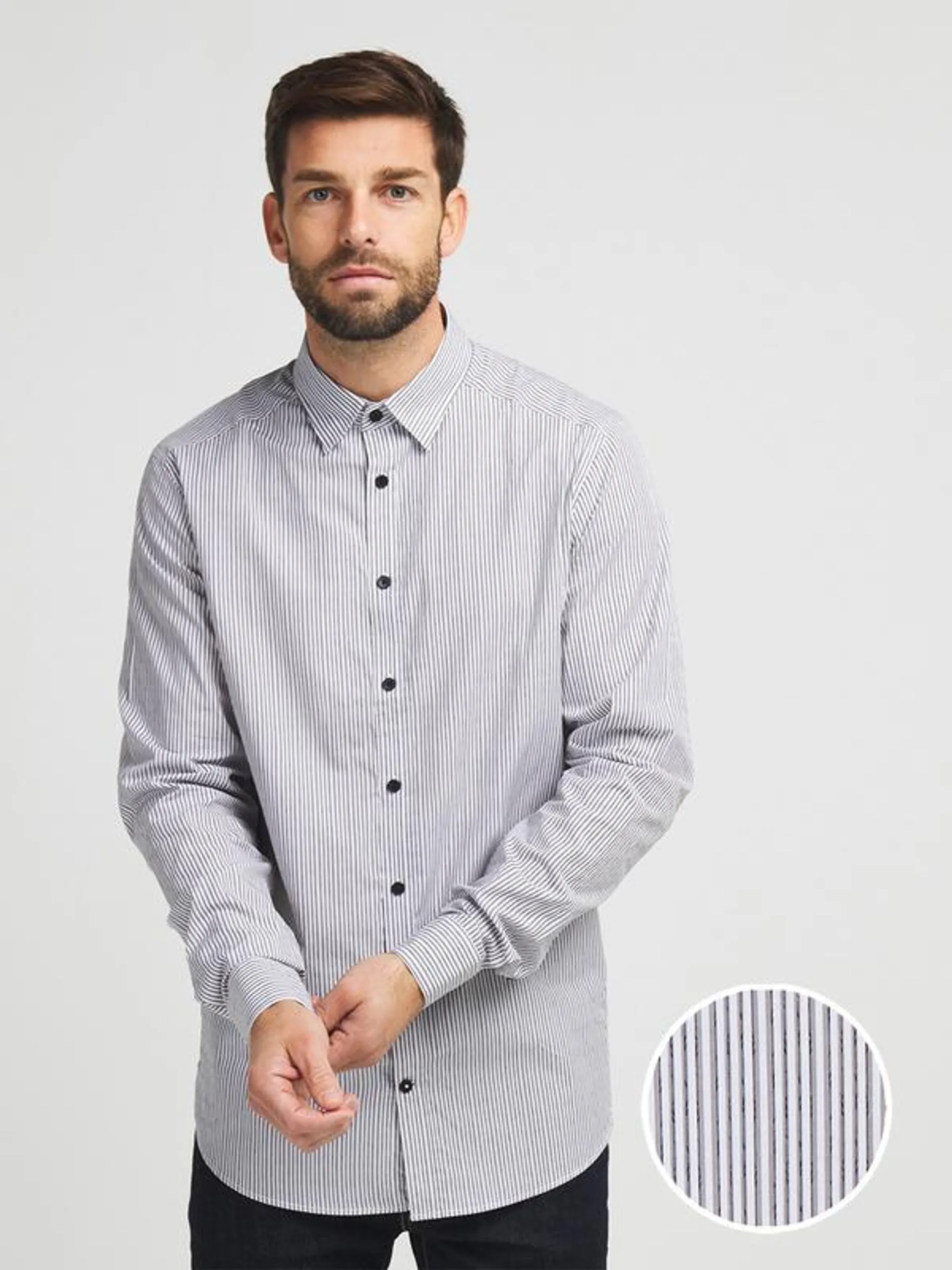 Chemise Manches Longues - Gris