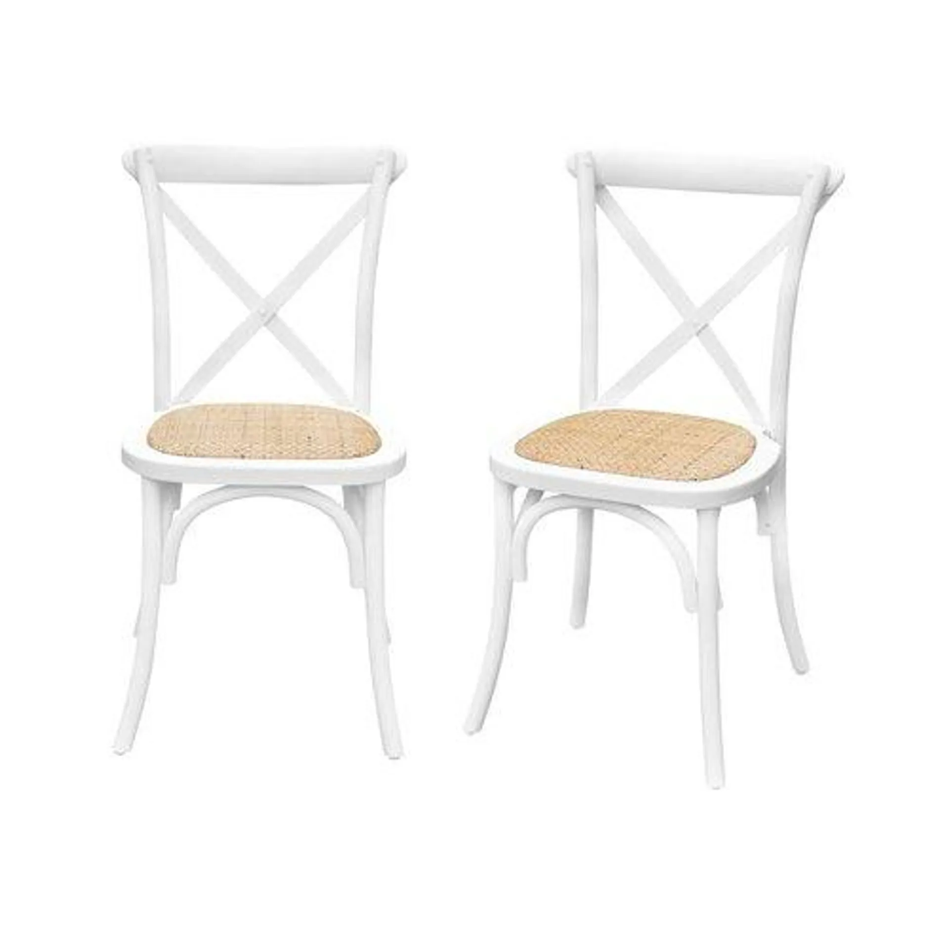 Chaise de bistrot vintage bois (lot de 2) BELLEVILLE