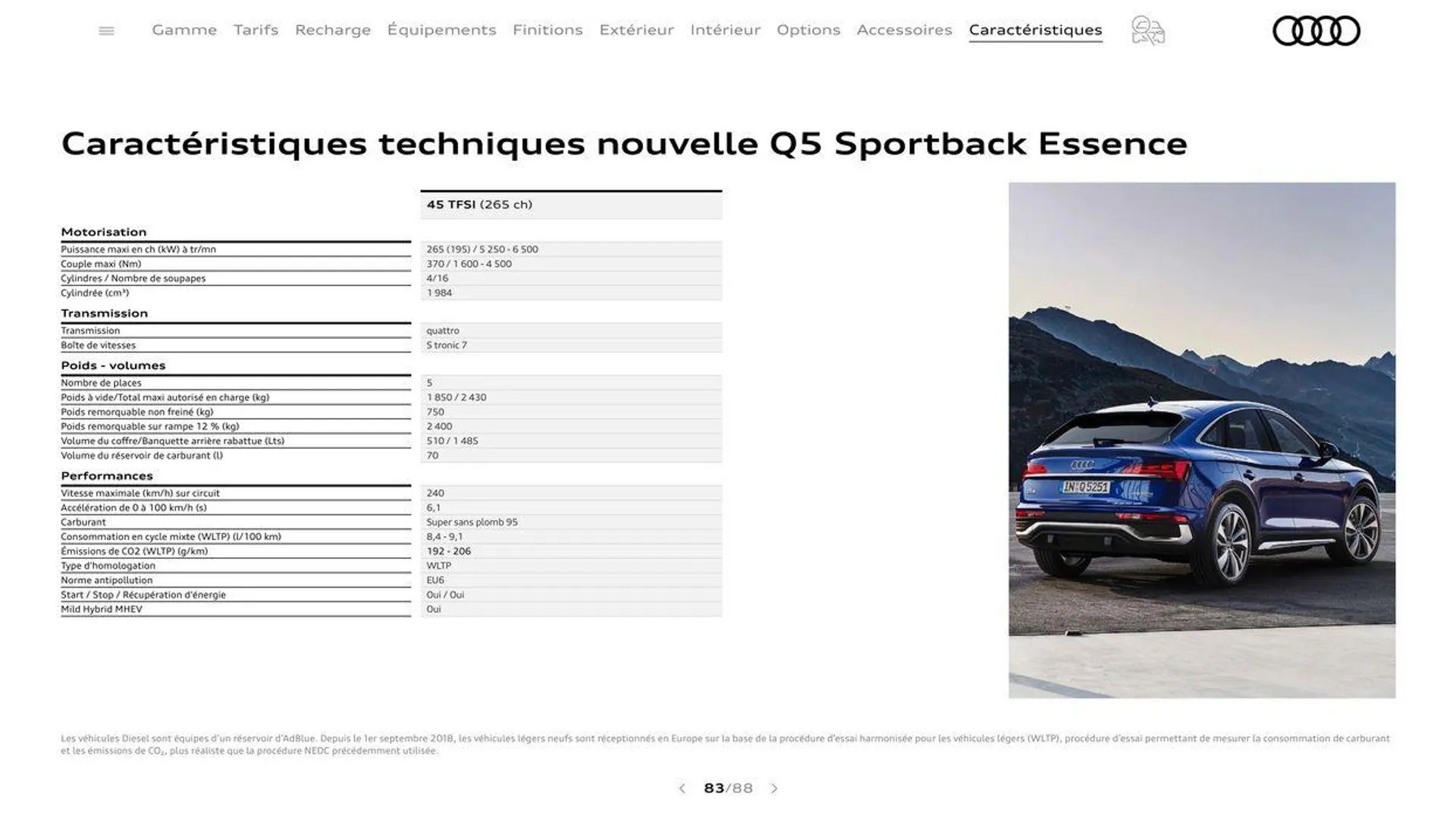 Audi Q5 du 20 août au 31 décembre 2024 - Catalogue page 83