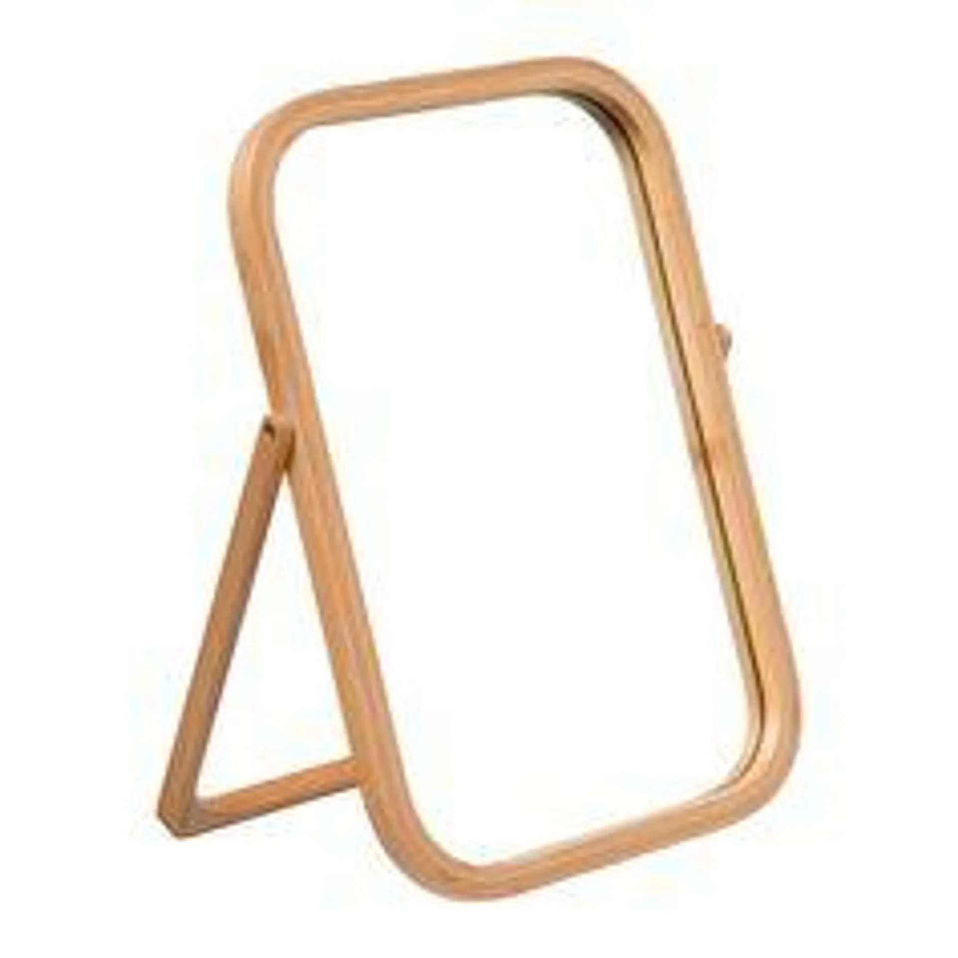 Miroir rectangulaire inclinable en bambou H 39cm