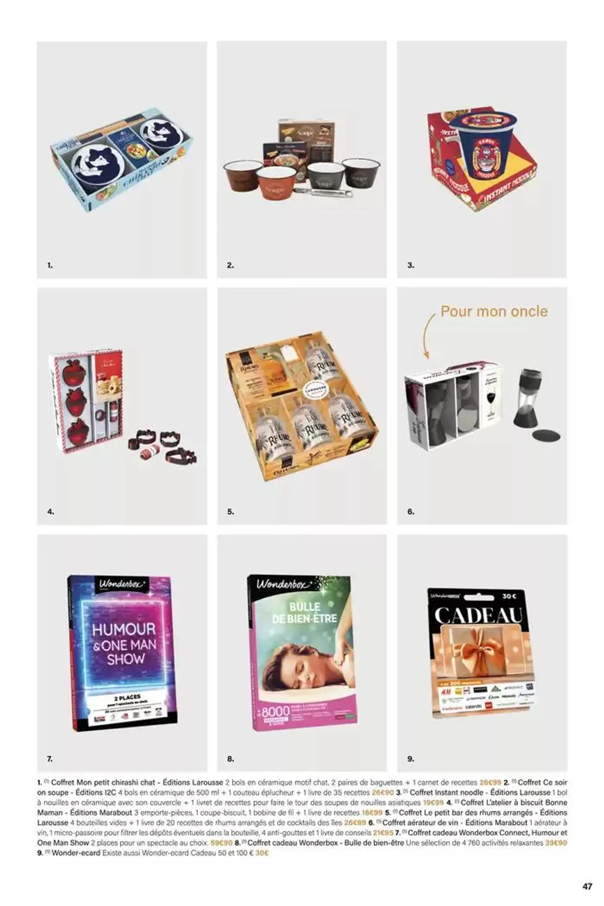 GUIDE CADEAUX NOËL du 20 novembre au 31 décembre 2024 - Catalogue page 47