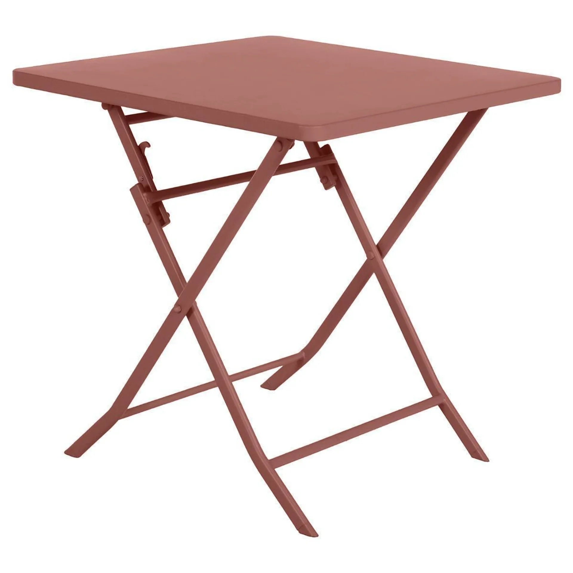 Table Greensboro carrée - 70 x 70 x H 71 cm - Rouge terracotta - HESPERIDE