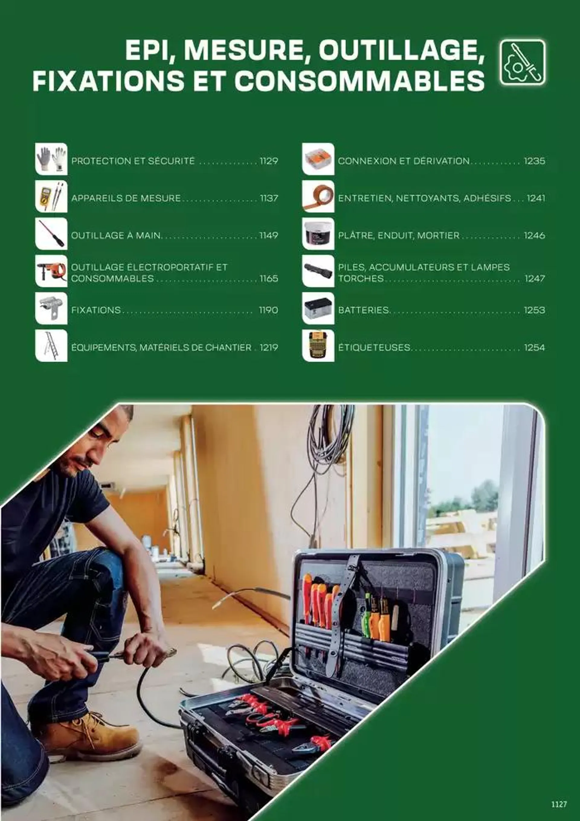 EPI, mesure, outillage, fixations et consommables - 1