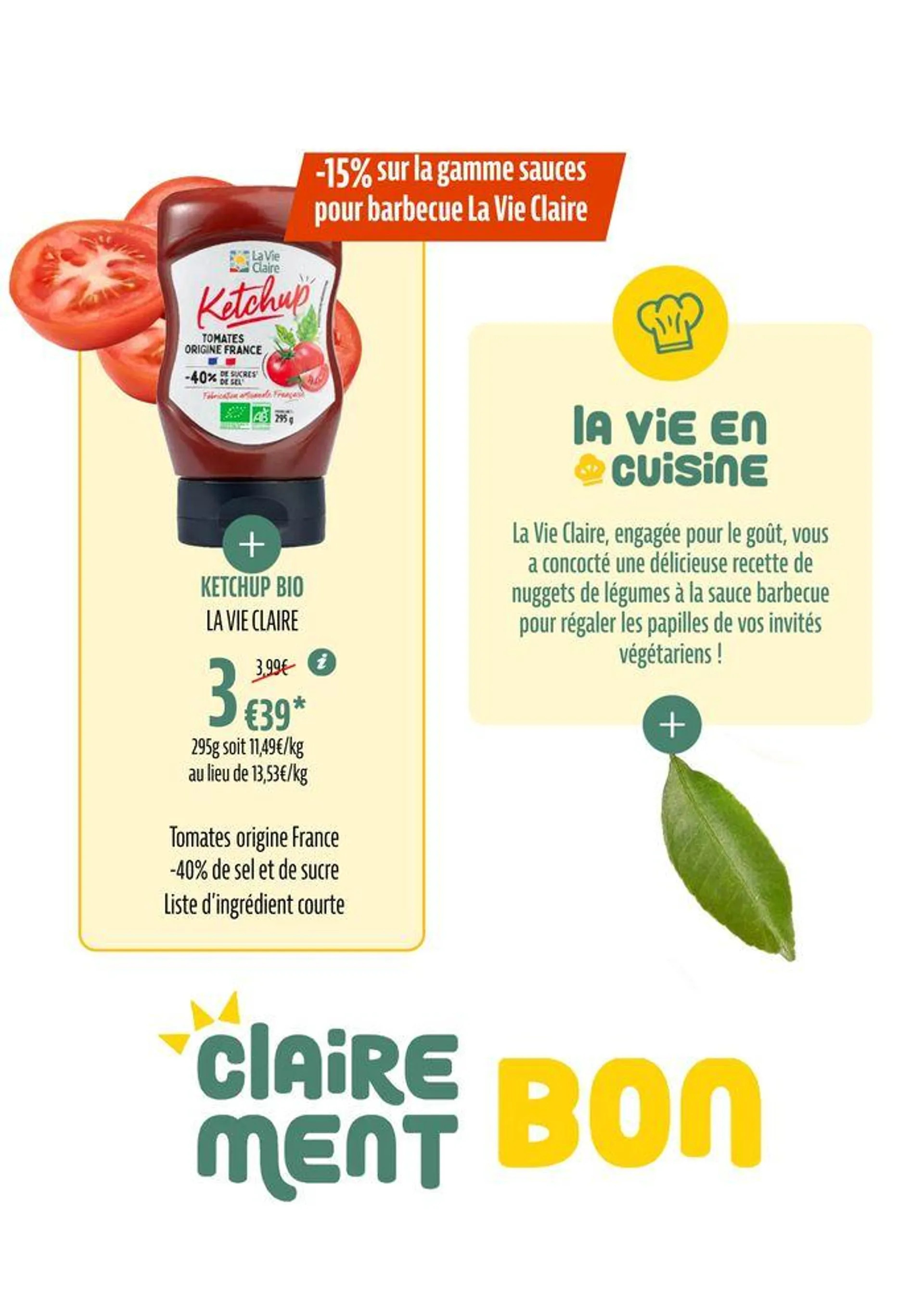 TOUTES NOS PROMOS BIO POUR UN ÉTÉ SAVOUREUX du 1 juillet au 31 juillet 2024 - Catalogue page 16