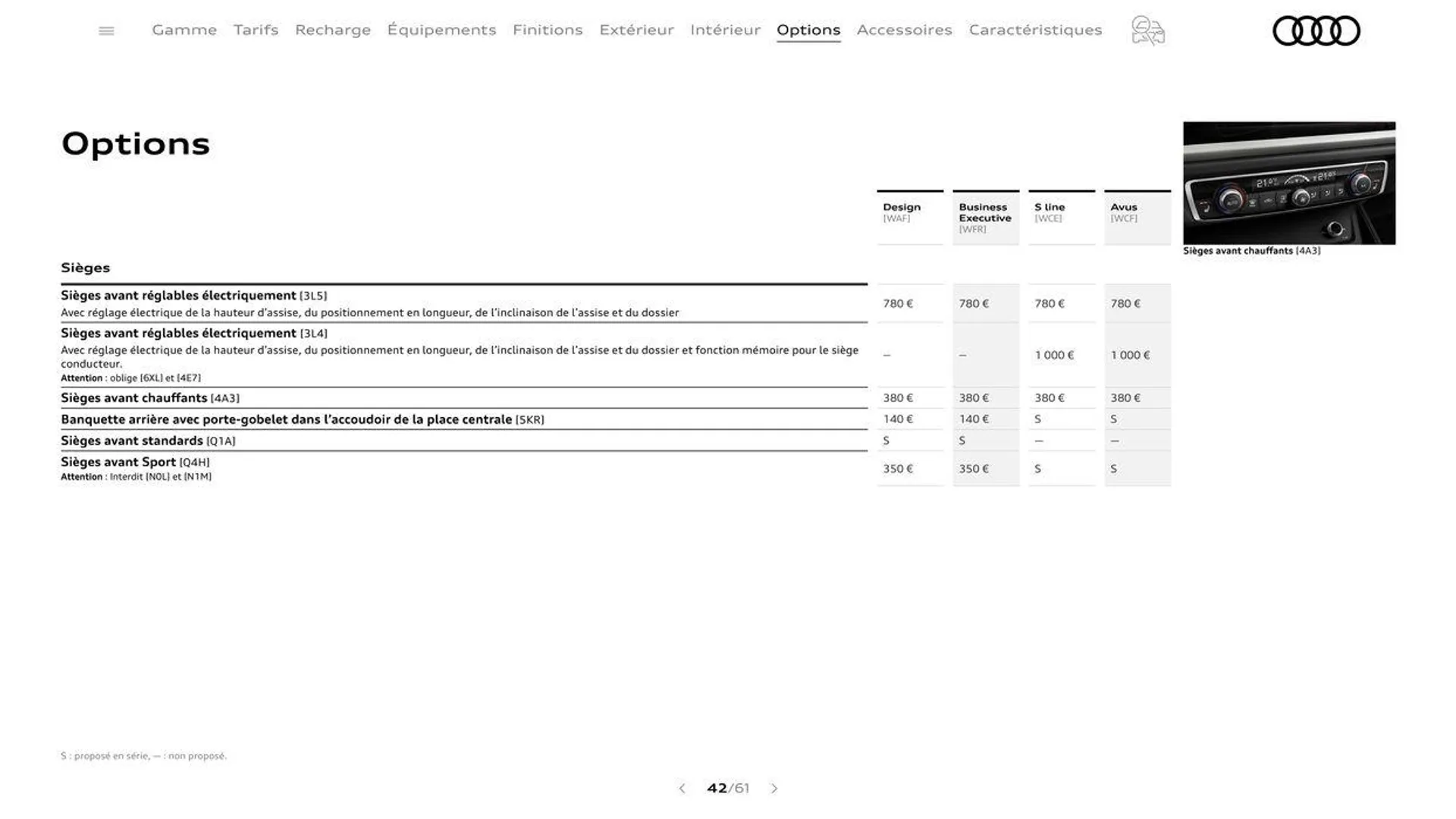 Audi Q3 du 20 août au 31 décembre 2024 - Catalogue page 42