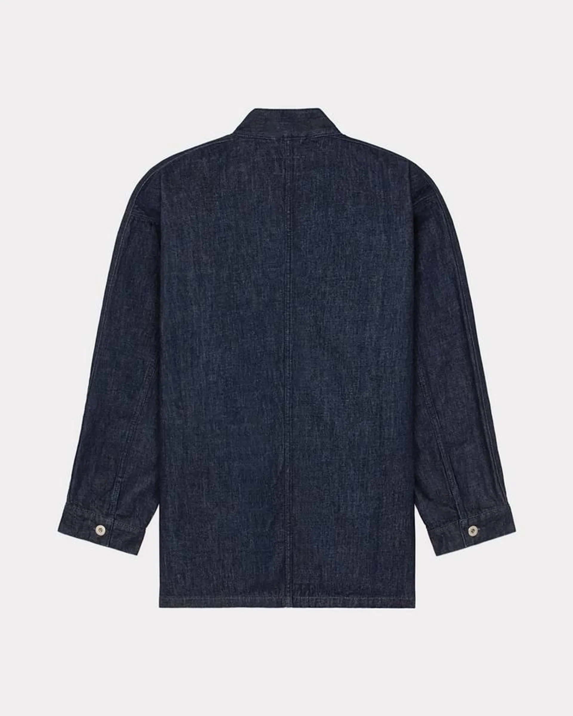 Veste kimono en denim brodée 'Boke Flower'