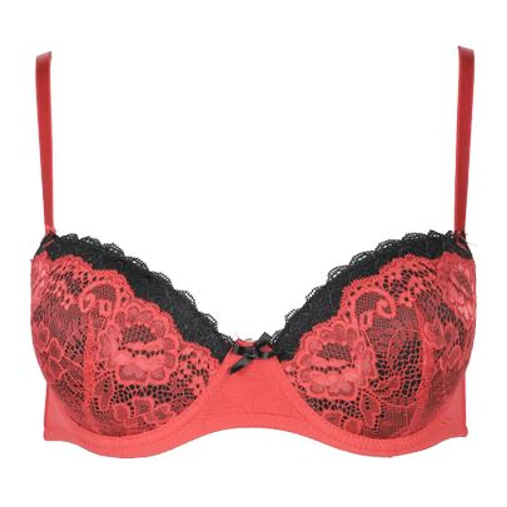 Soutien gorge rouge et noir