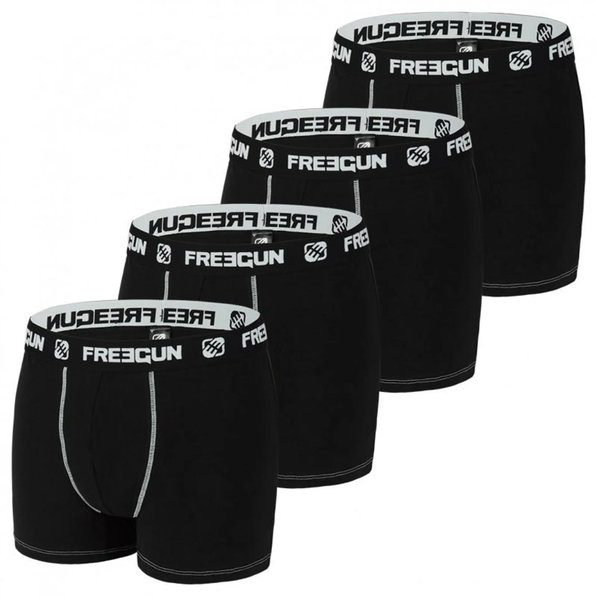 Lot de 4 Boxers Freegun homme coton Noir