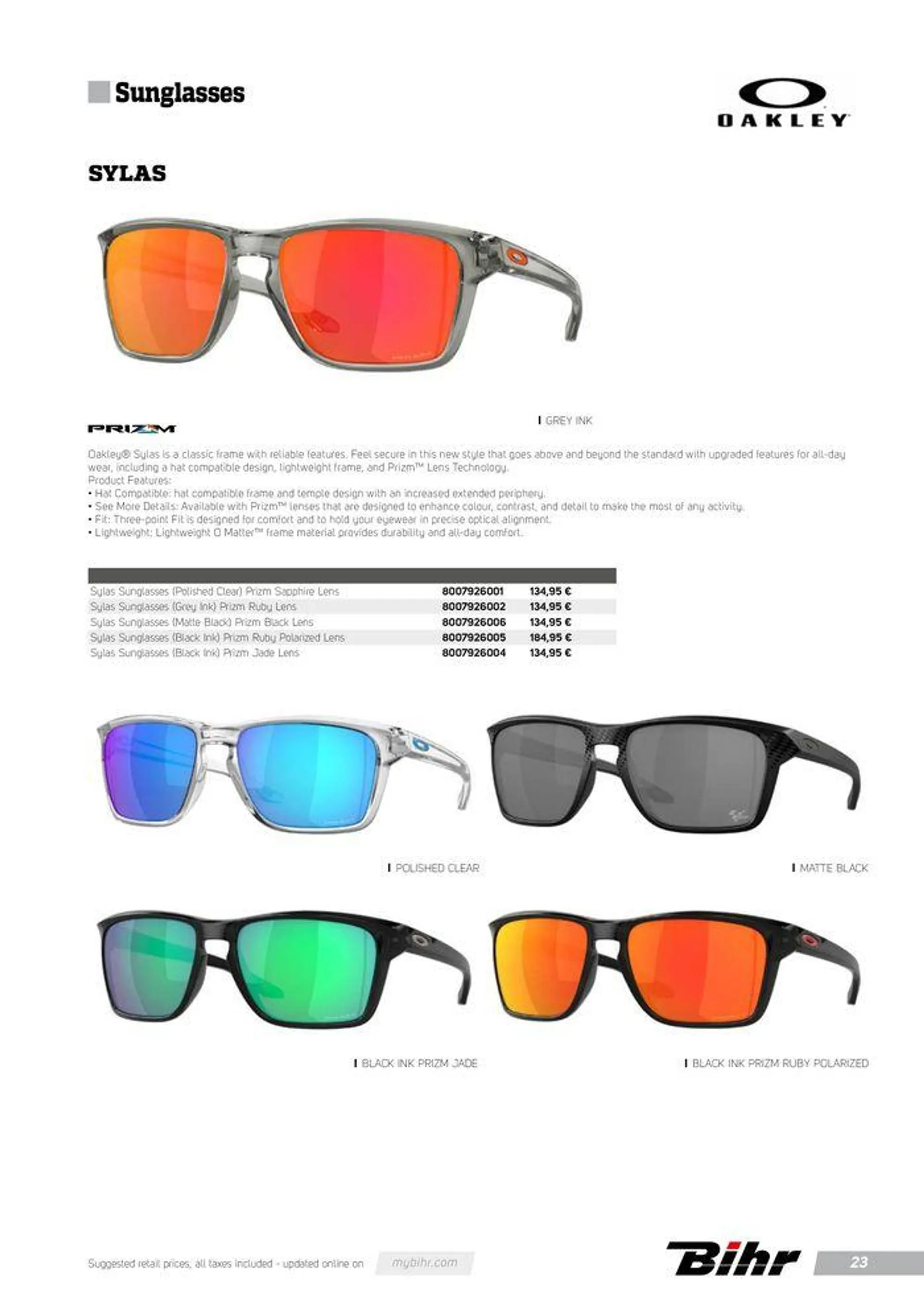 Lunettes de soleil OAKLEY Automne 2024 - 23