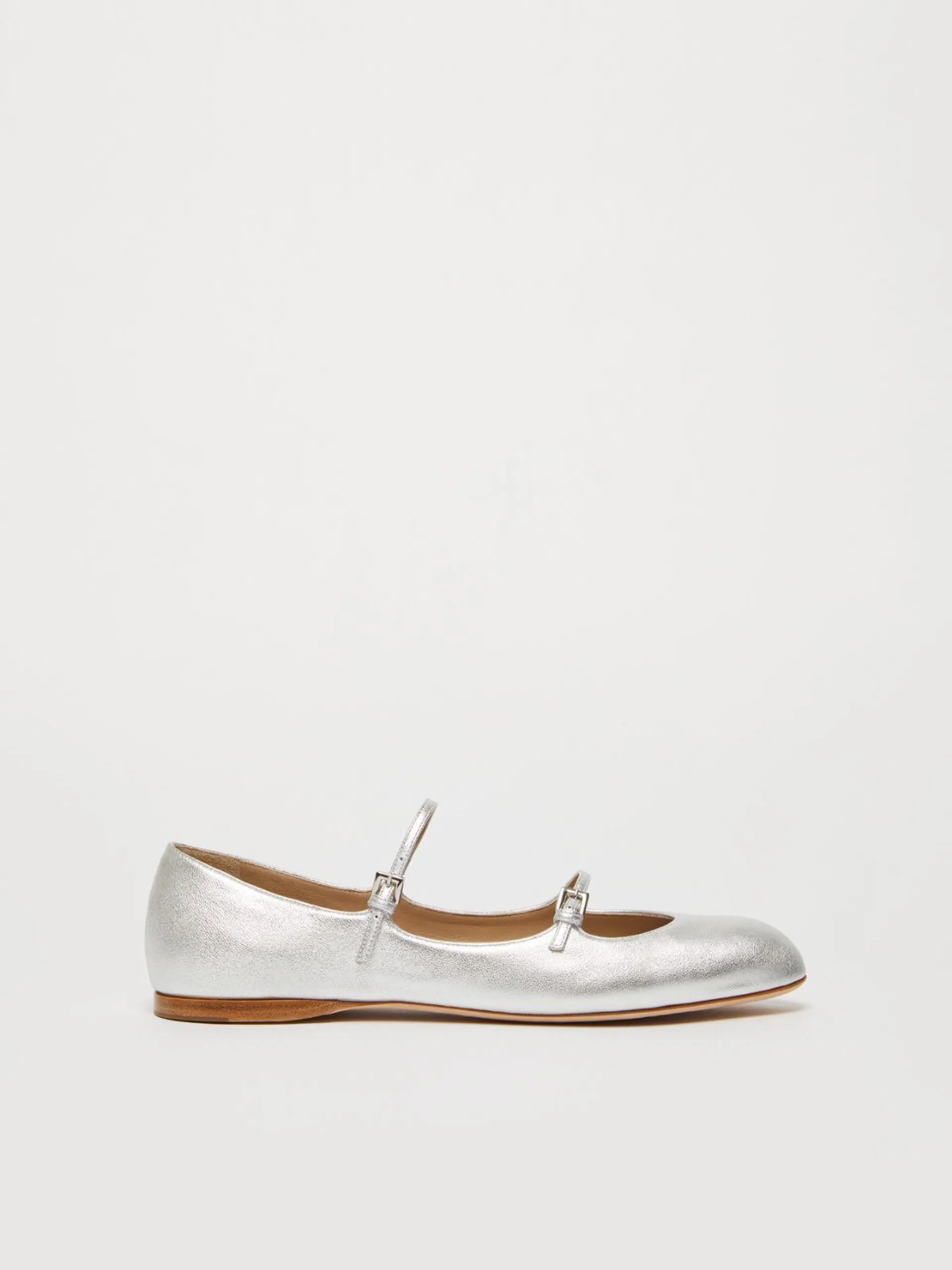 Laminated Nappa leather ballet flats