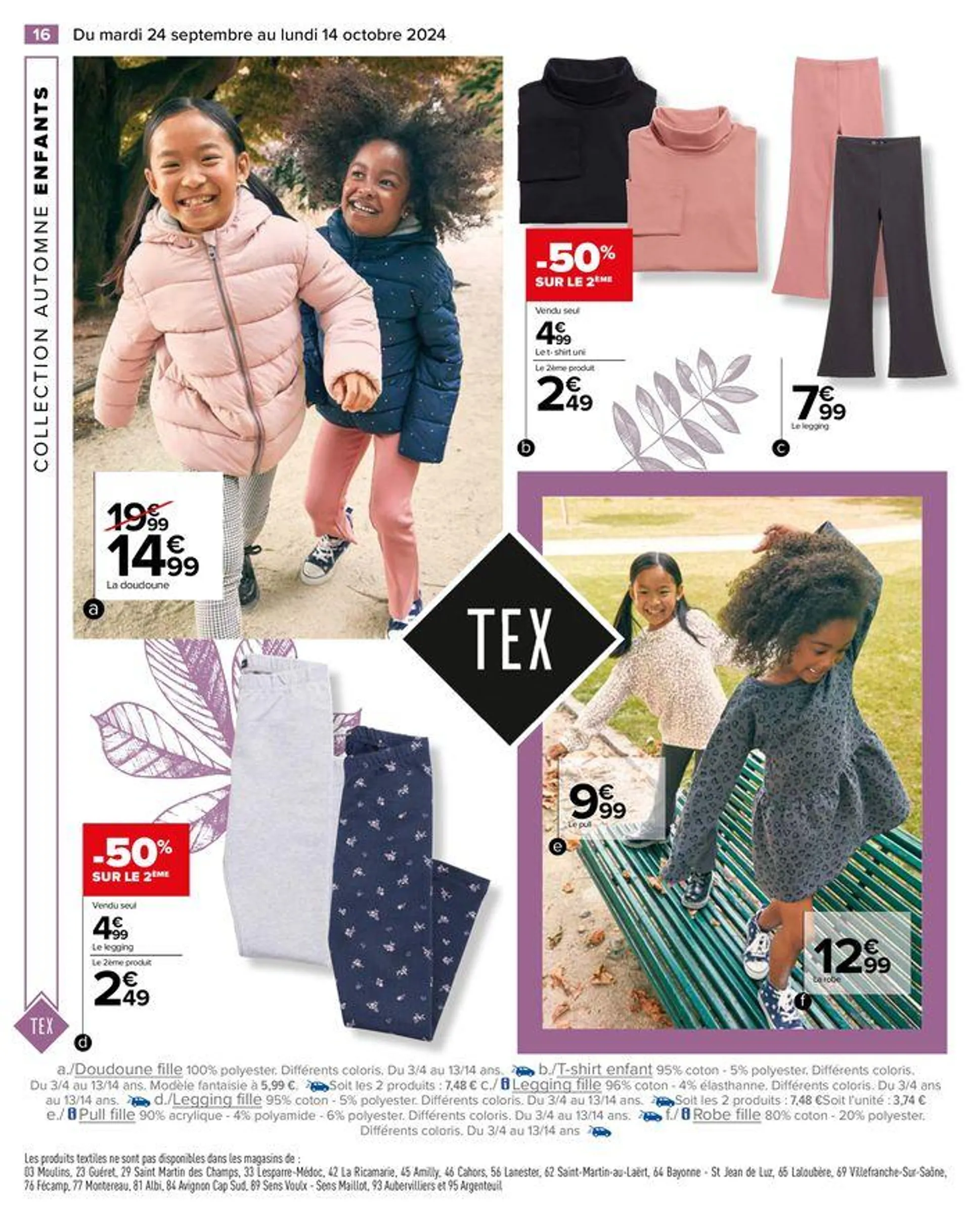 TEX COLLECTION AUTOMNE du 24 septembre au 14 octobre 2024 - Catalogue page 18