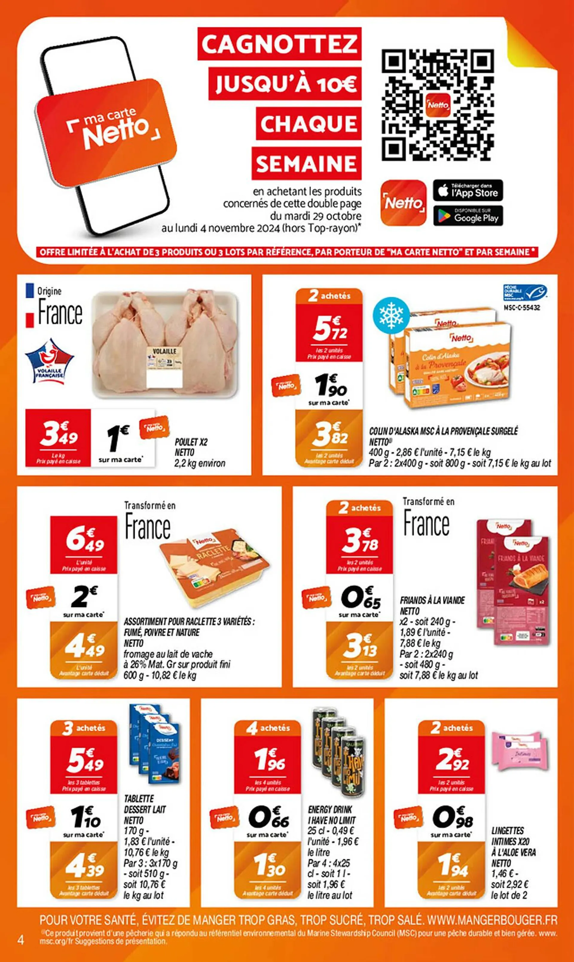 Catalogue Netto du 29 octobre au 4 novembre 2024 - Catalogue page 4