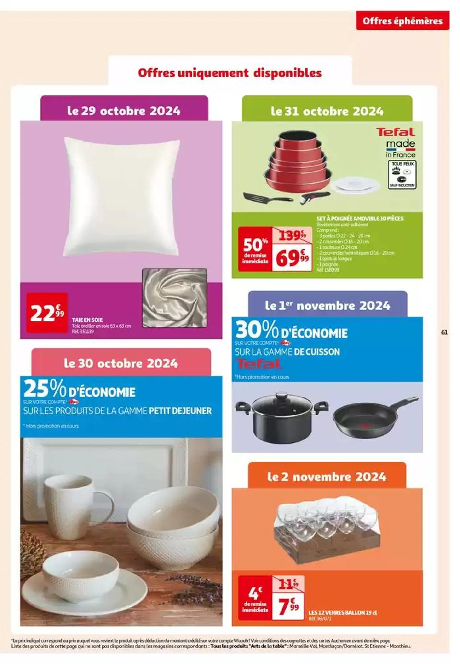 Top depart : 25 jours Auchan  du 29 octobre au 4 novembre 2024 - Catalogue page 61