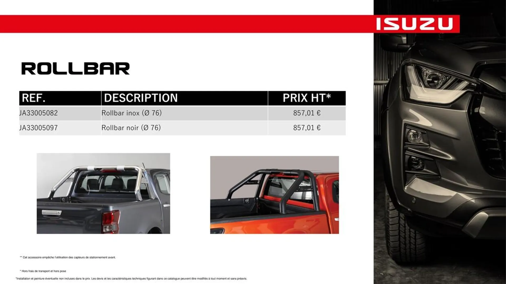 Catalogue ACCESSOIRES D-MAX - N60 N57  - 34