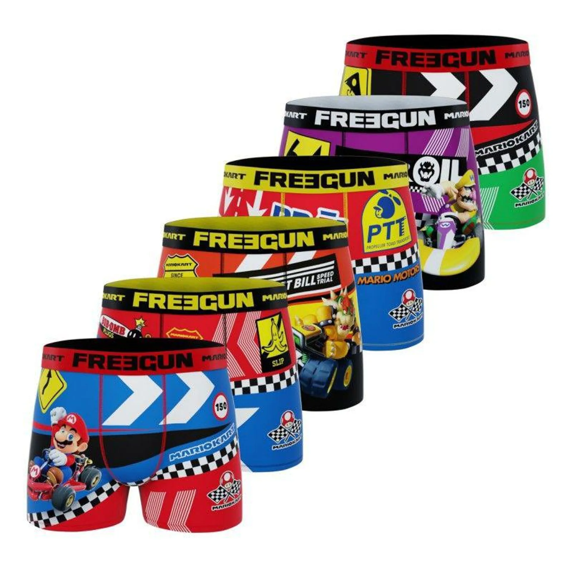 Lot de 6 boxers homme Super Mario Kart