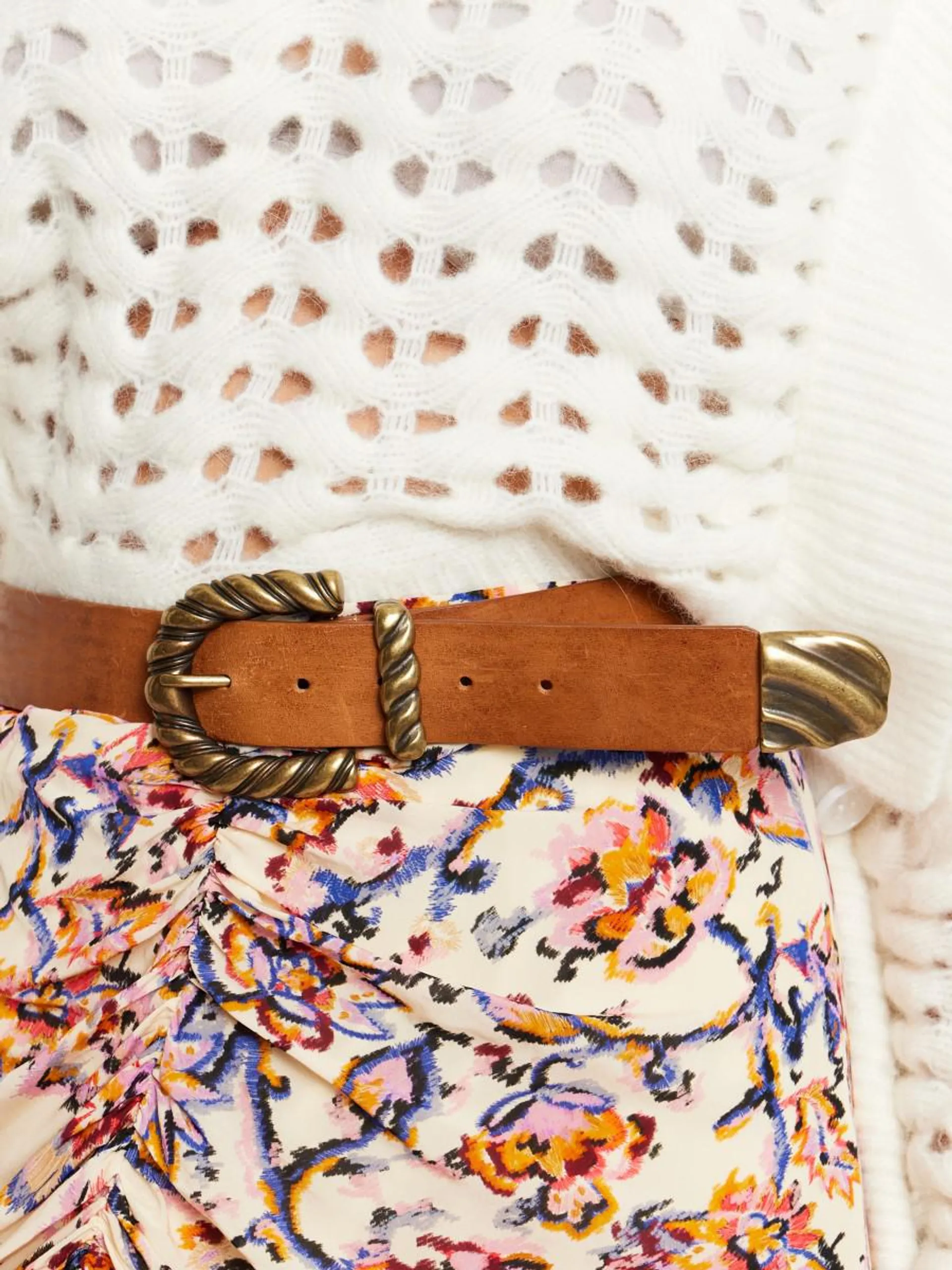 PRAIANO | Ceinture camel en cuir