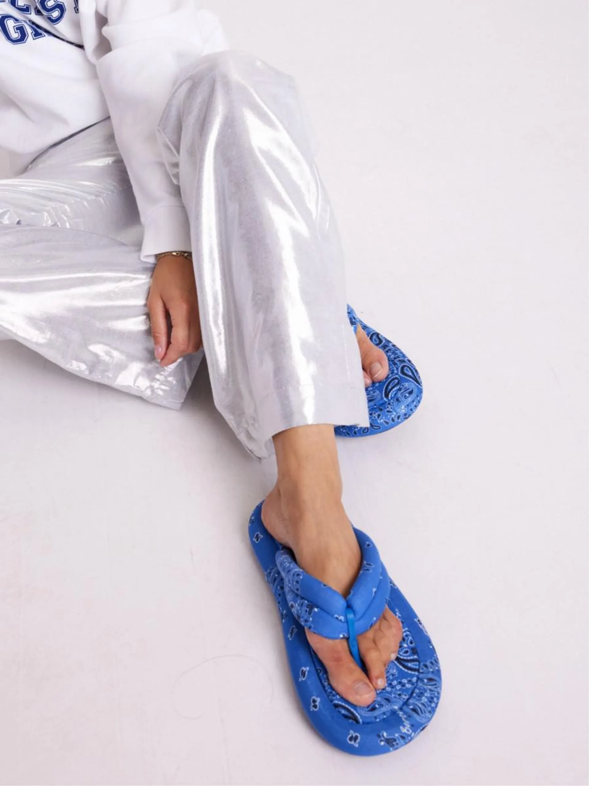 TABI | Sandales bleues semelle 3D imprimé
