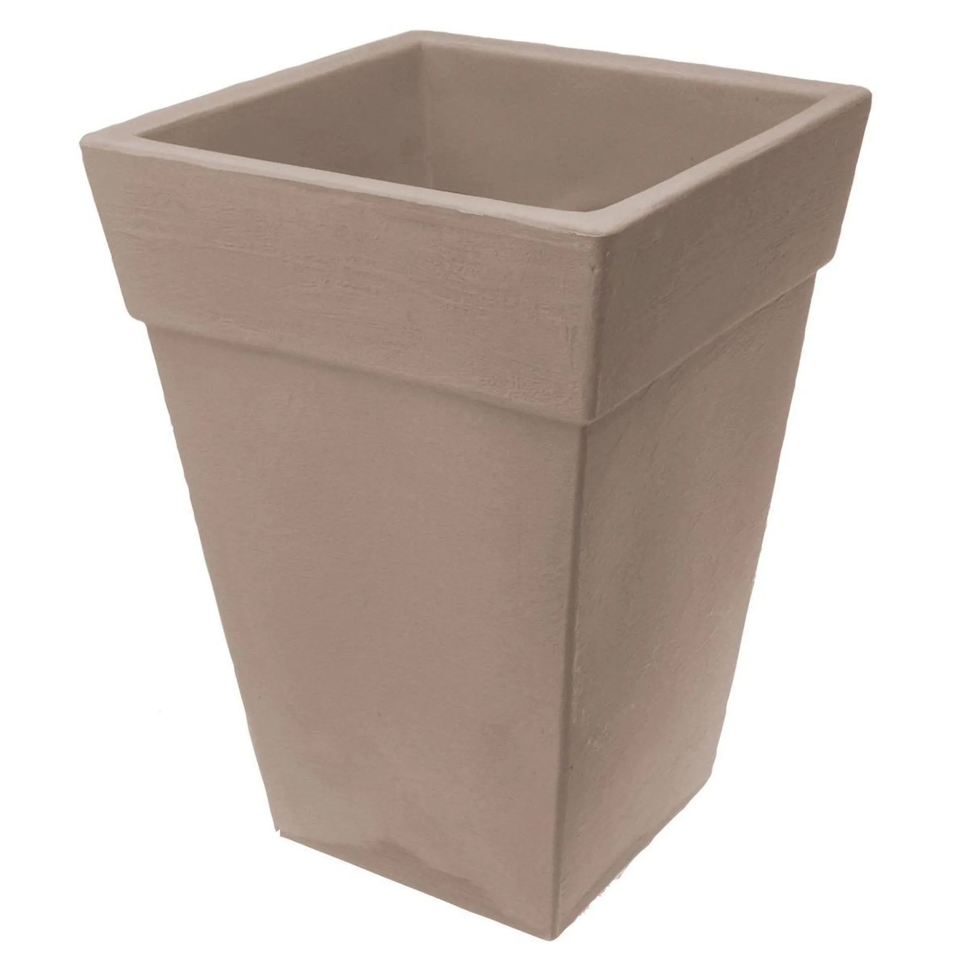 Pot carré - 55 x 55 x H 55 cm - Beige taupe