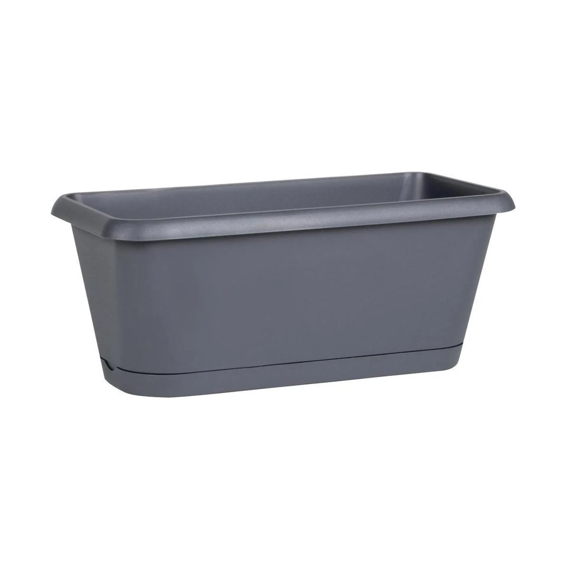 Balconnière + soucoupe clipsée - 11,6 L - Gris anthracite