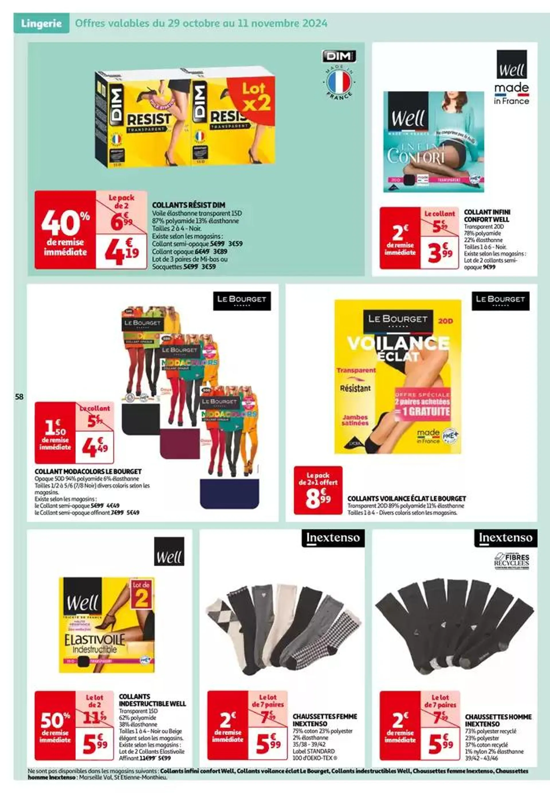 Top depart : 25 jours Auchan  du 29 octobre au 4 novembre 2024 - Catalogue page 58