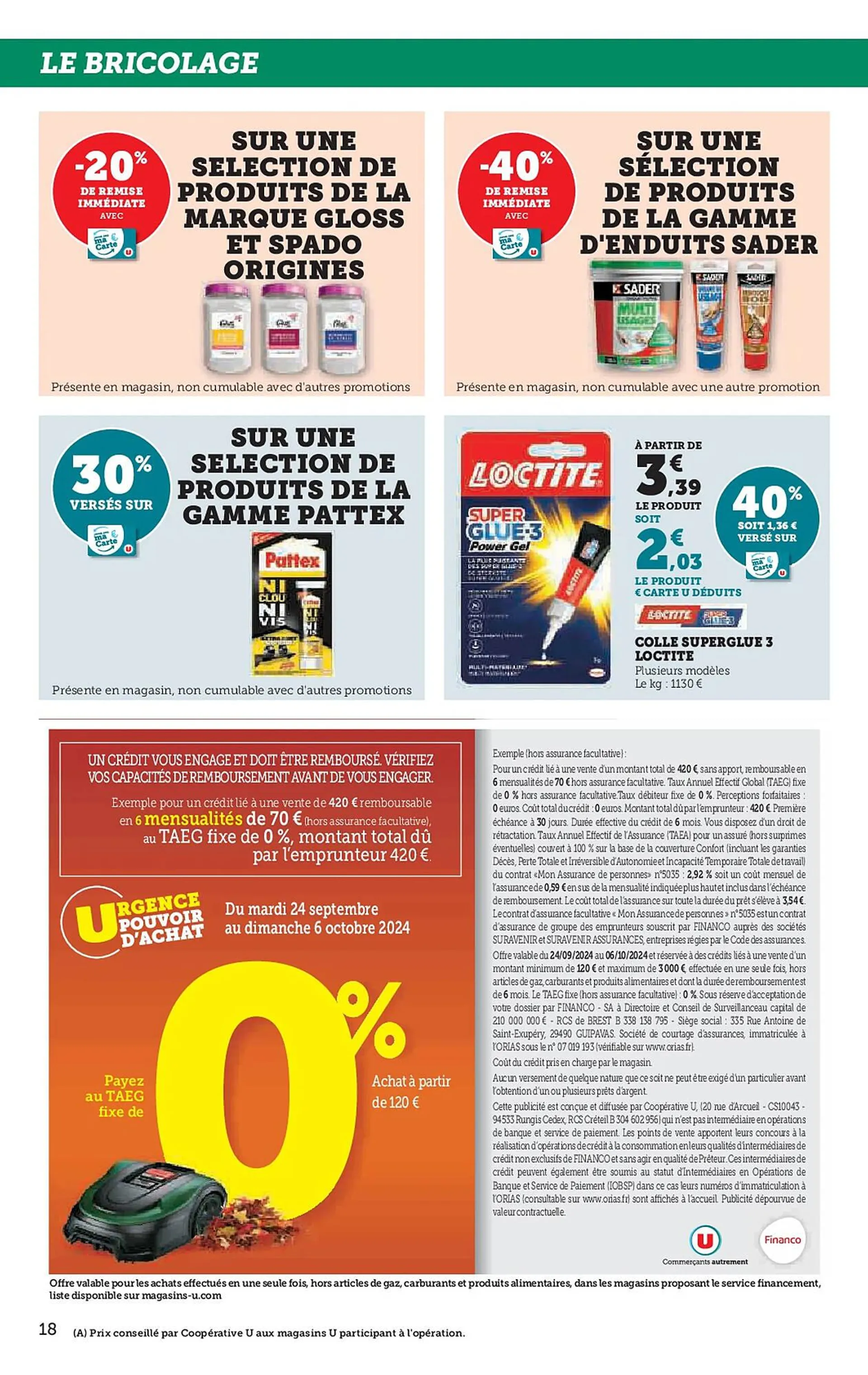 Catalogue Hyper U du 24 septembre au 6 octobre 2024 - Catalogue page 18