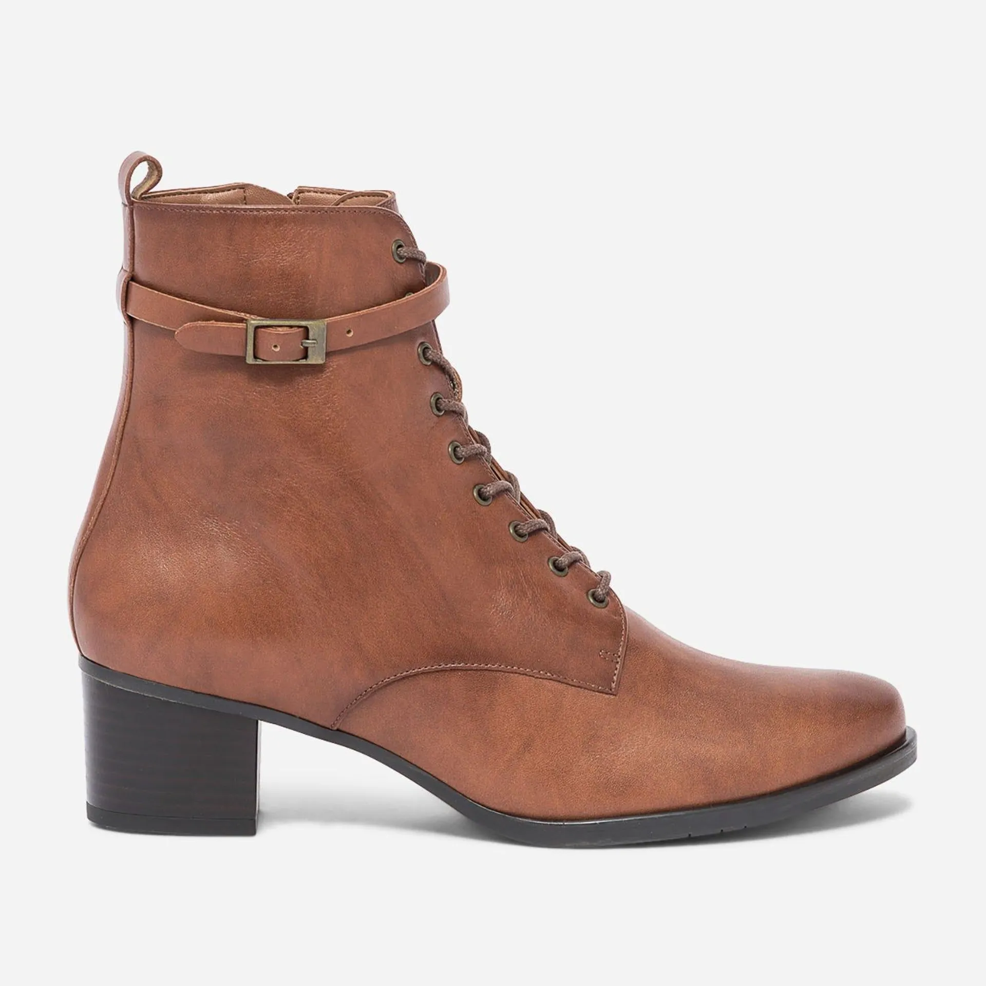 Bottine ERAM FLEX cognac en cuir