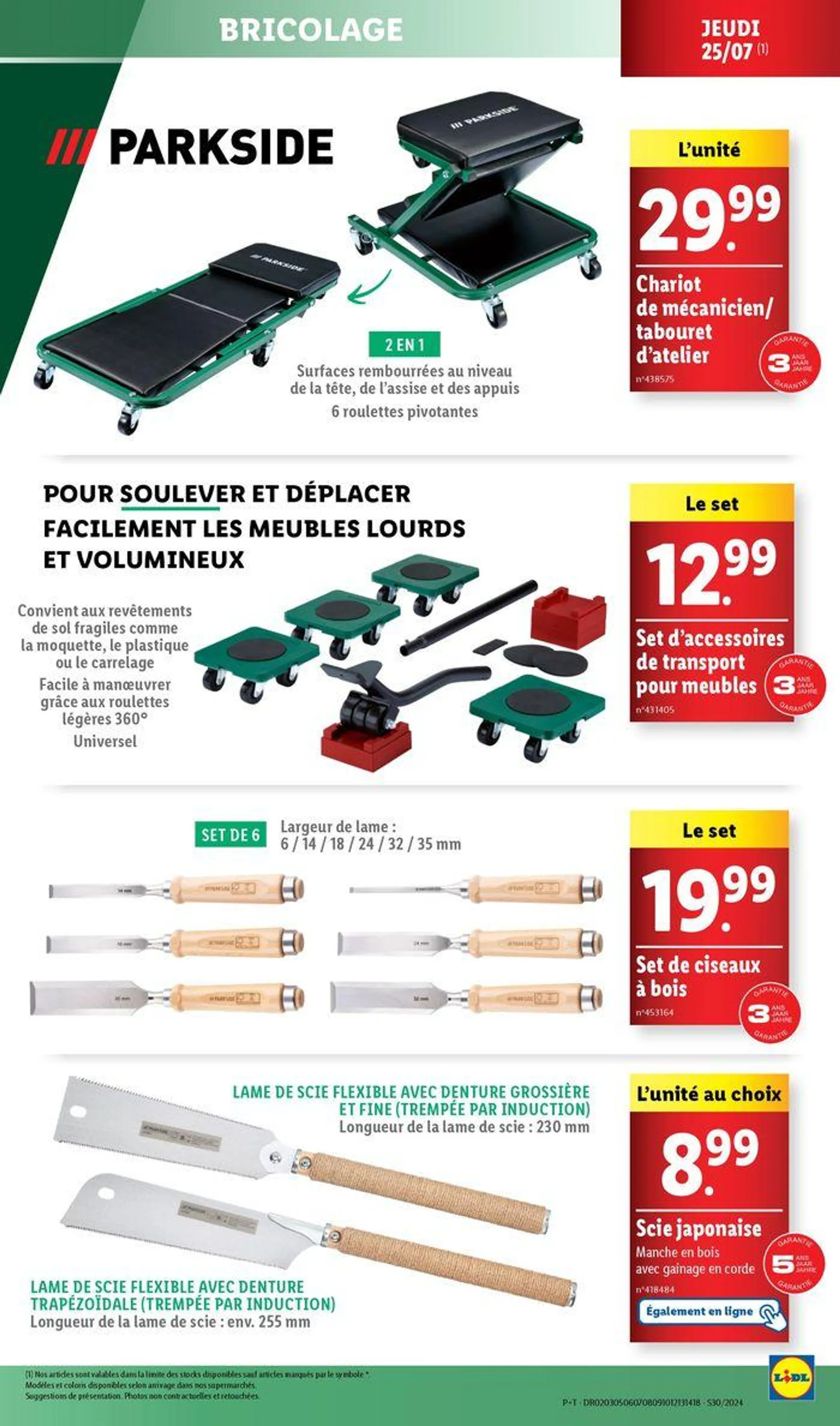 Ne passez pas à côté de nos offres bricolage et maison, toujours à prix Lidl ! du 25 juillet au 29 juillet 2024 - Catalogue page 7