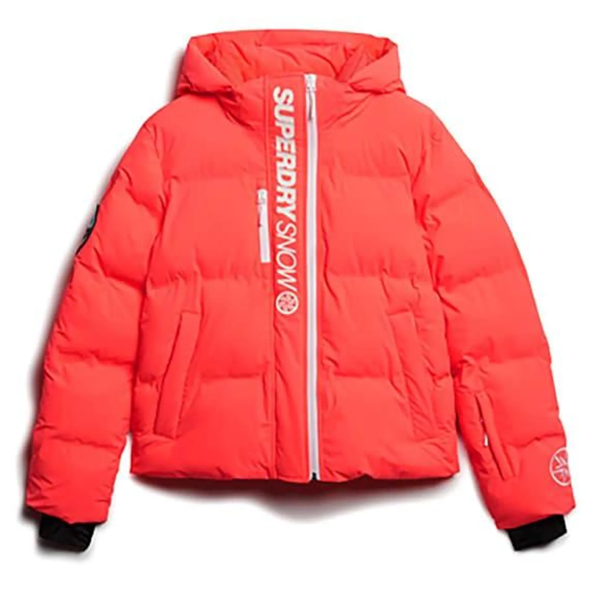 Veste Superdry Ski Boxy Luxe rouge corail femme