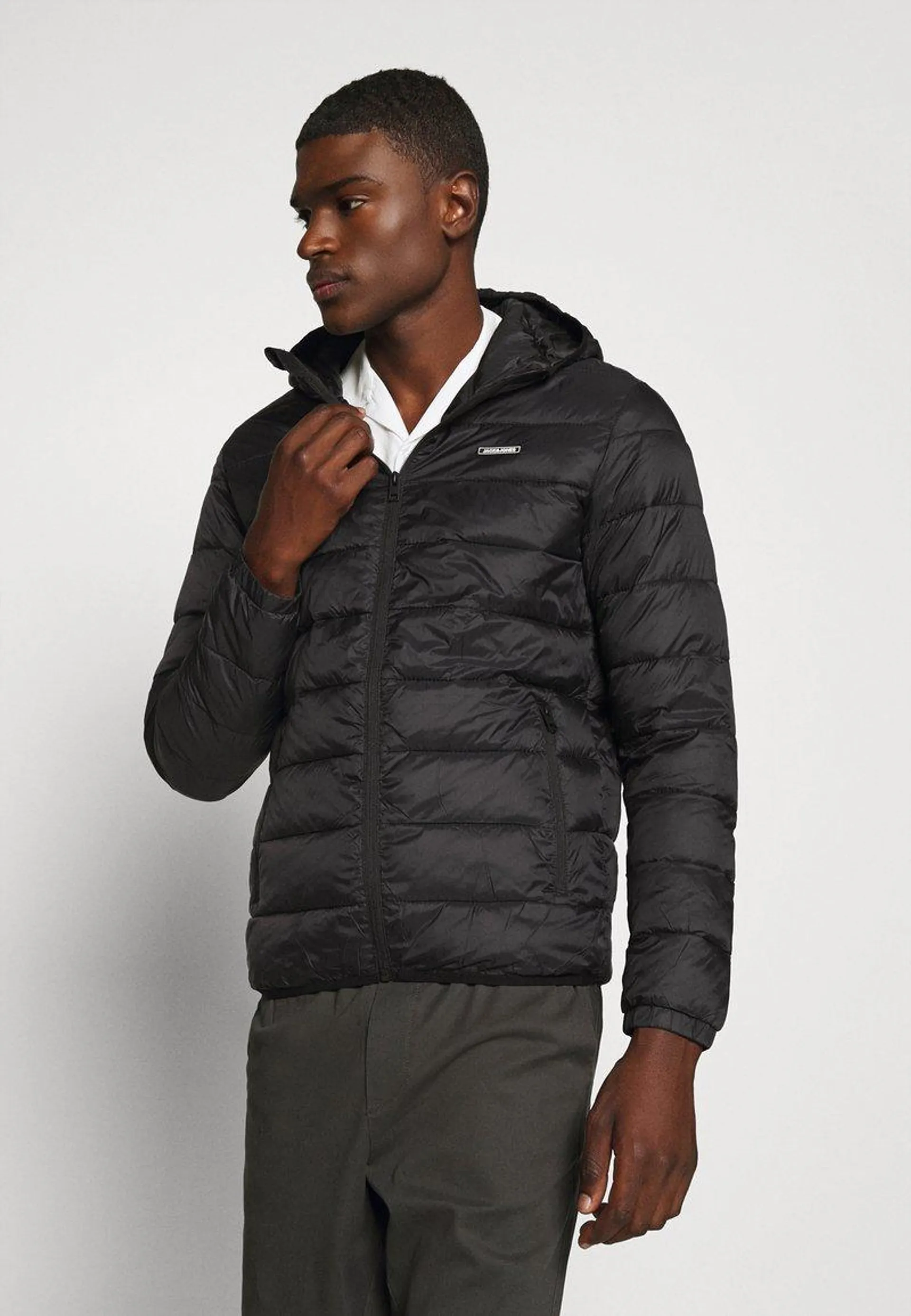 JJVINCENT PUFFER HOOD - Light jacket - black