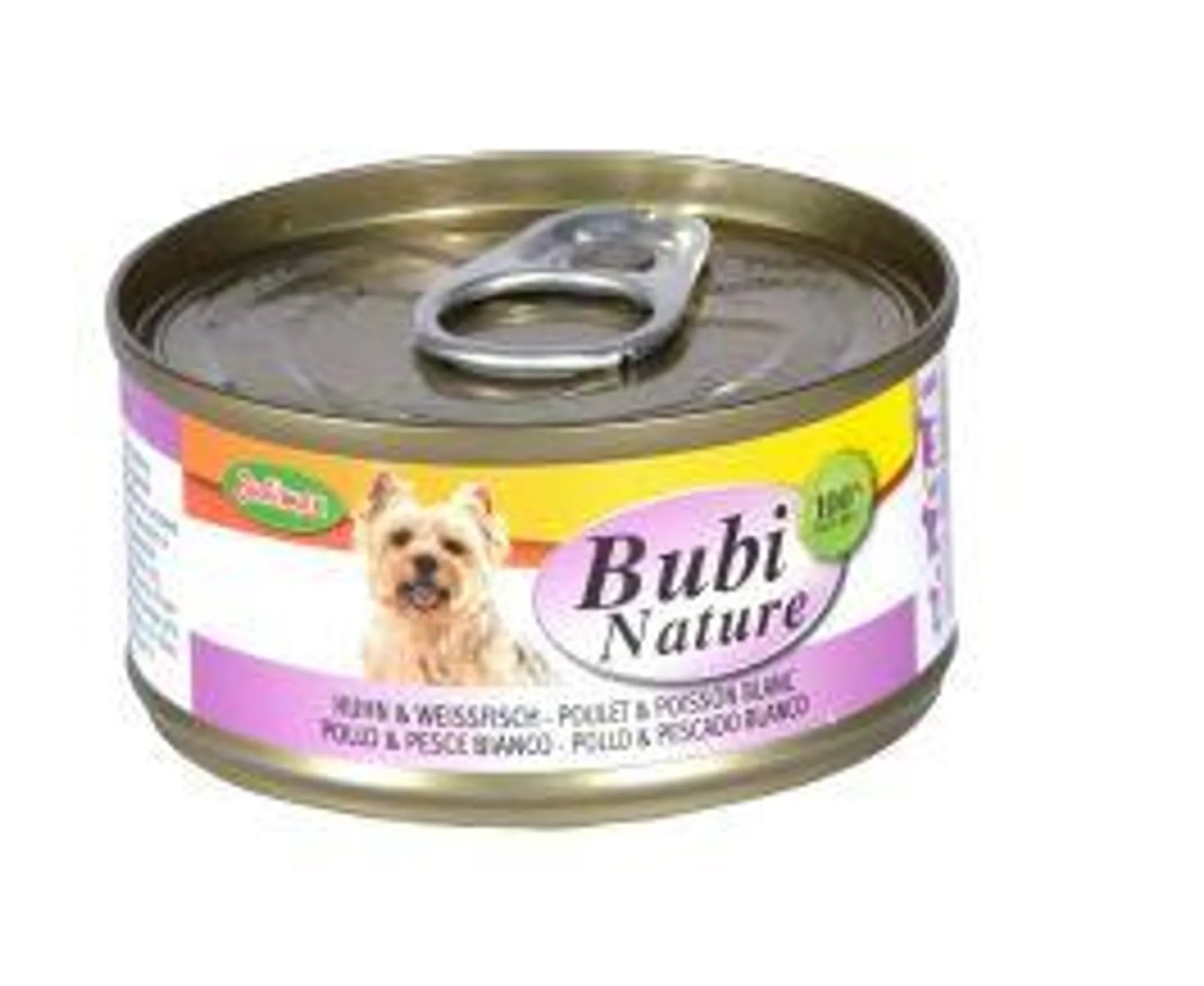 Pâtée au poulet et poisson blanc pour chien Bubi Nature