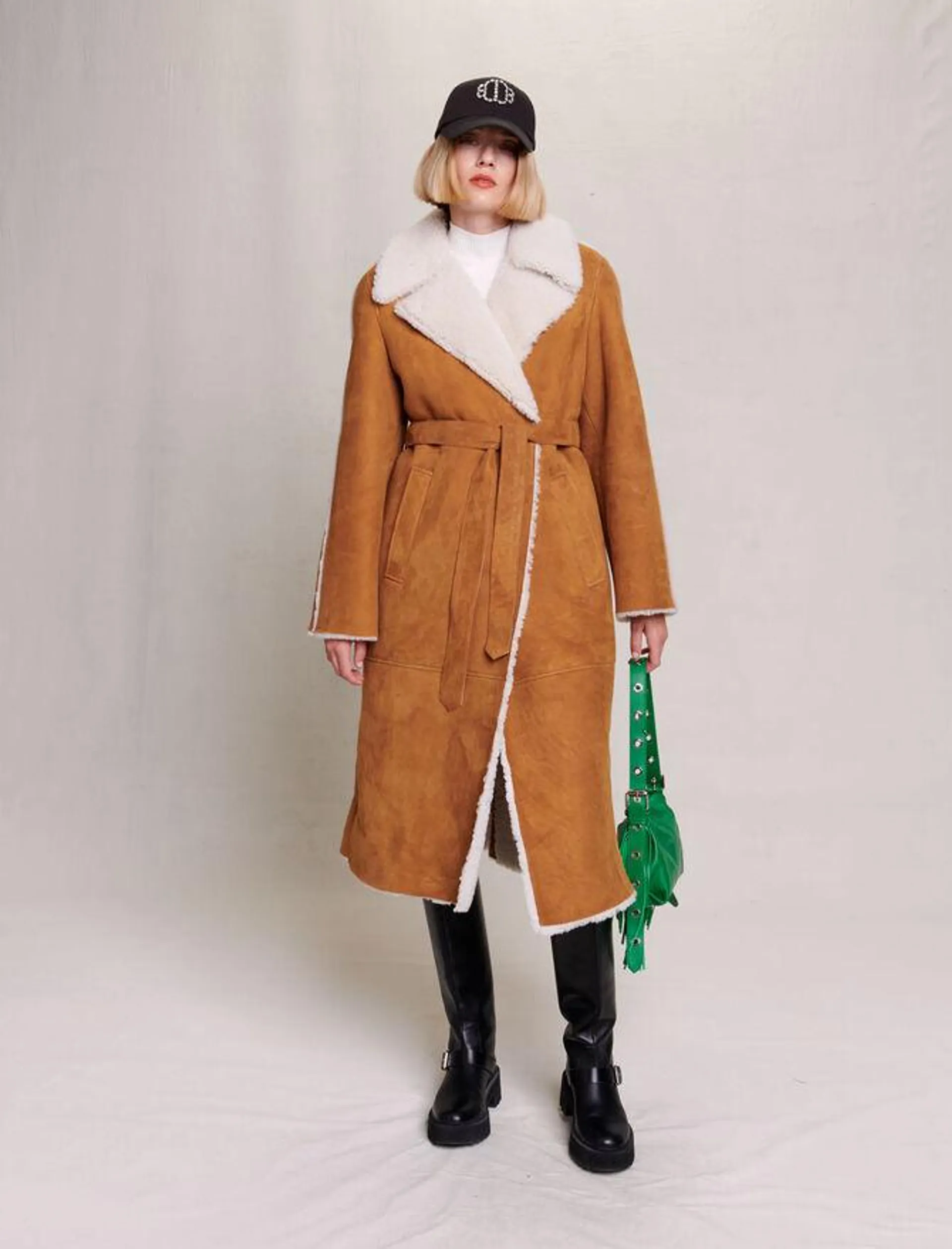 Manteau long shearling