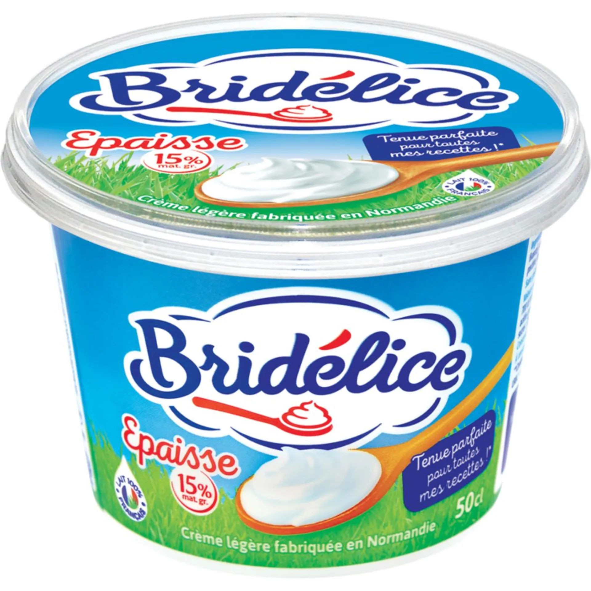 BRIDELICE Crème fraiche épaisse légère 15% M.G 50cl