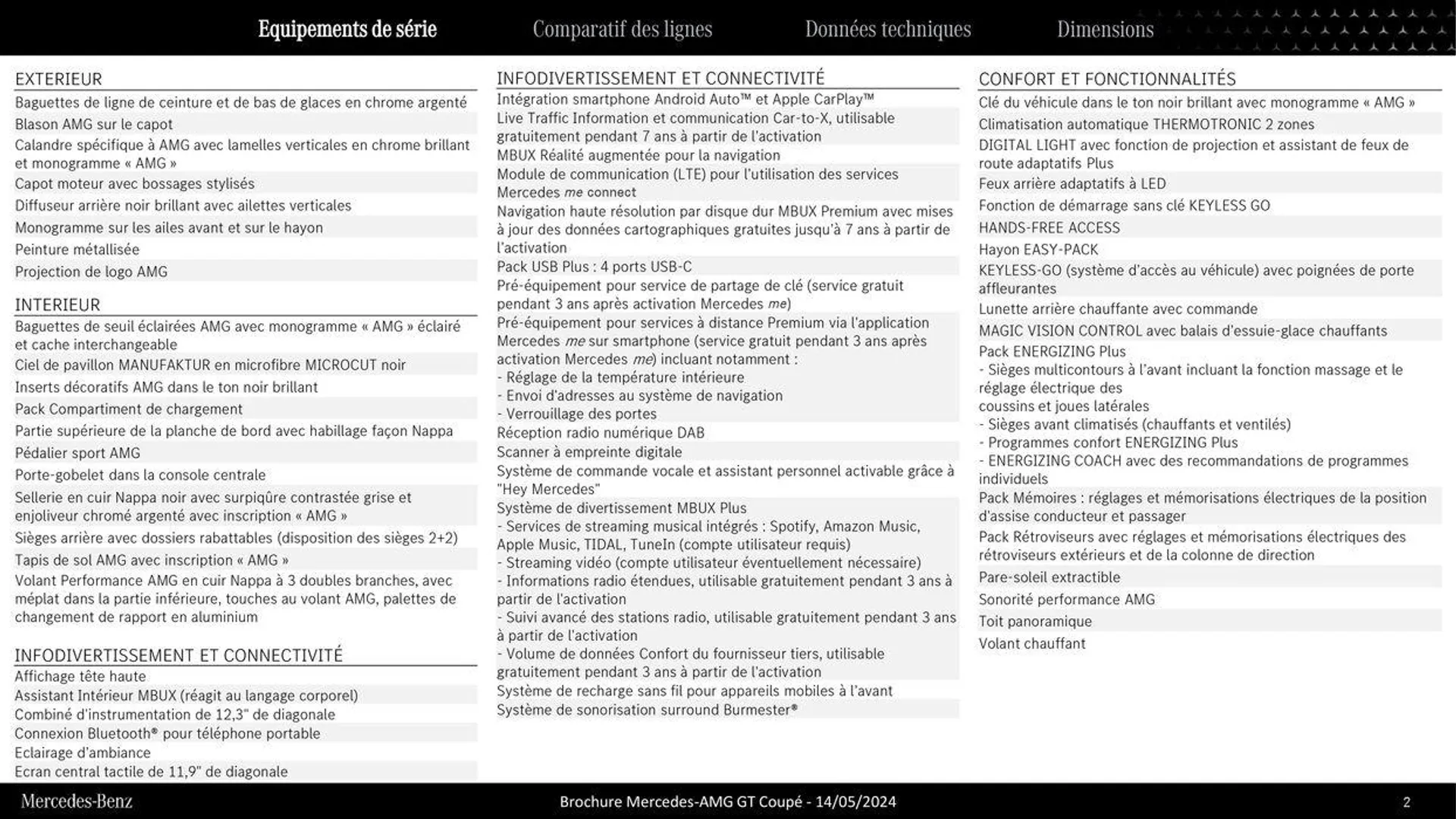 Mercedes AMG GT Coupé du 9 septembre au 31 août 2025 - Catalogue page 2