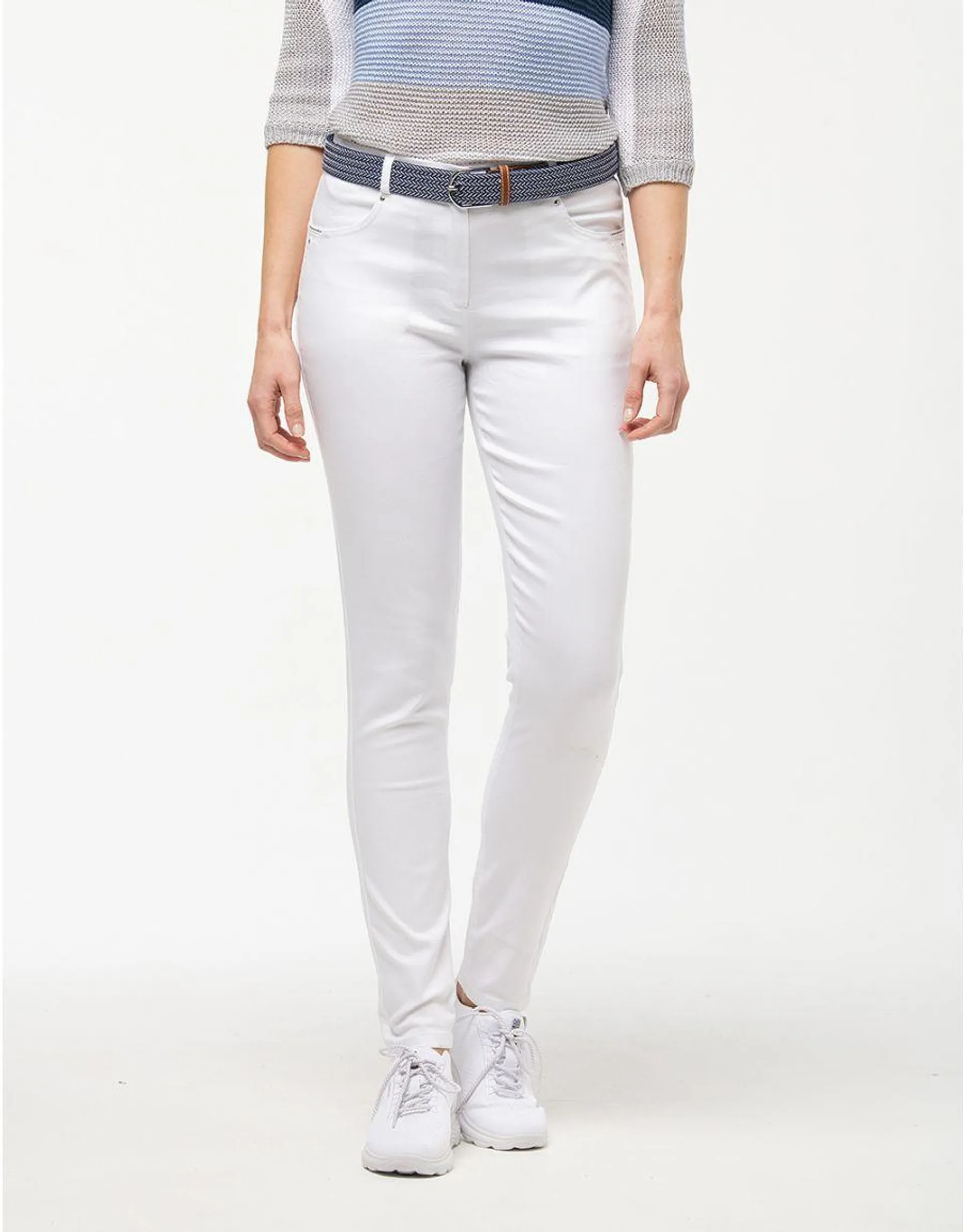 Jean blanc stretch coton