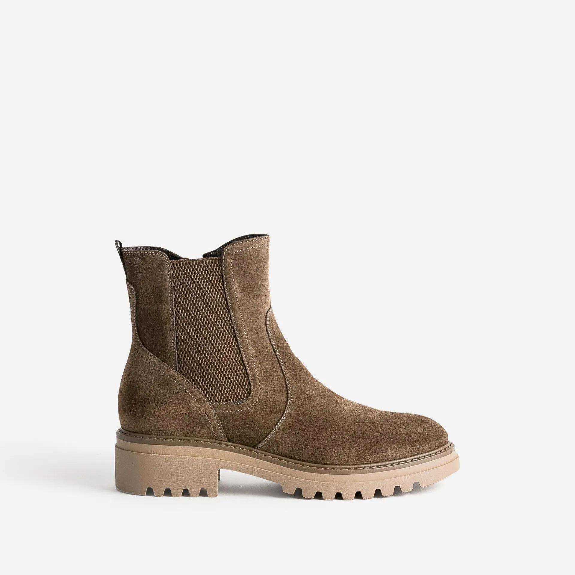 Chelsea boots BUGGY taupe en cuir