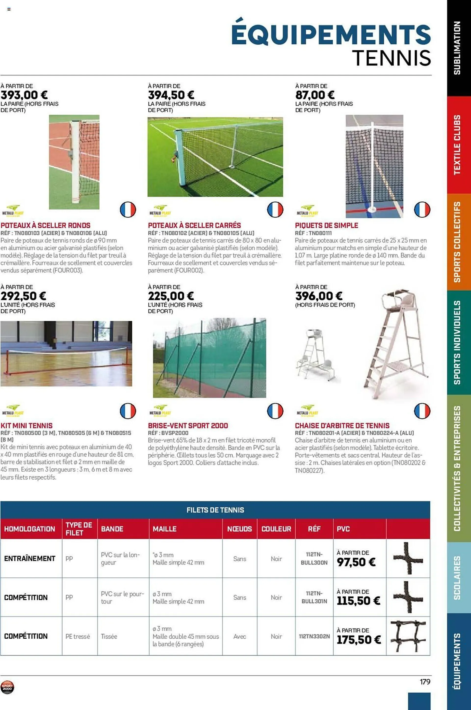 Catalogue Sport 2000 du 1 juin au 31 décembre 2023 - Catalogue page 179