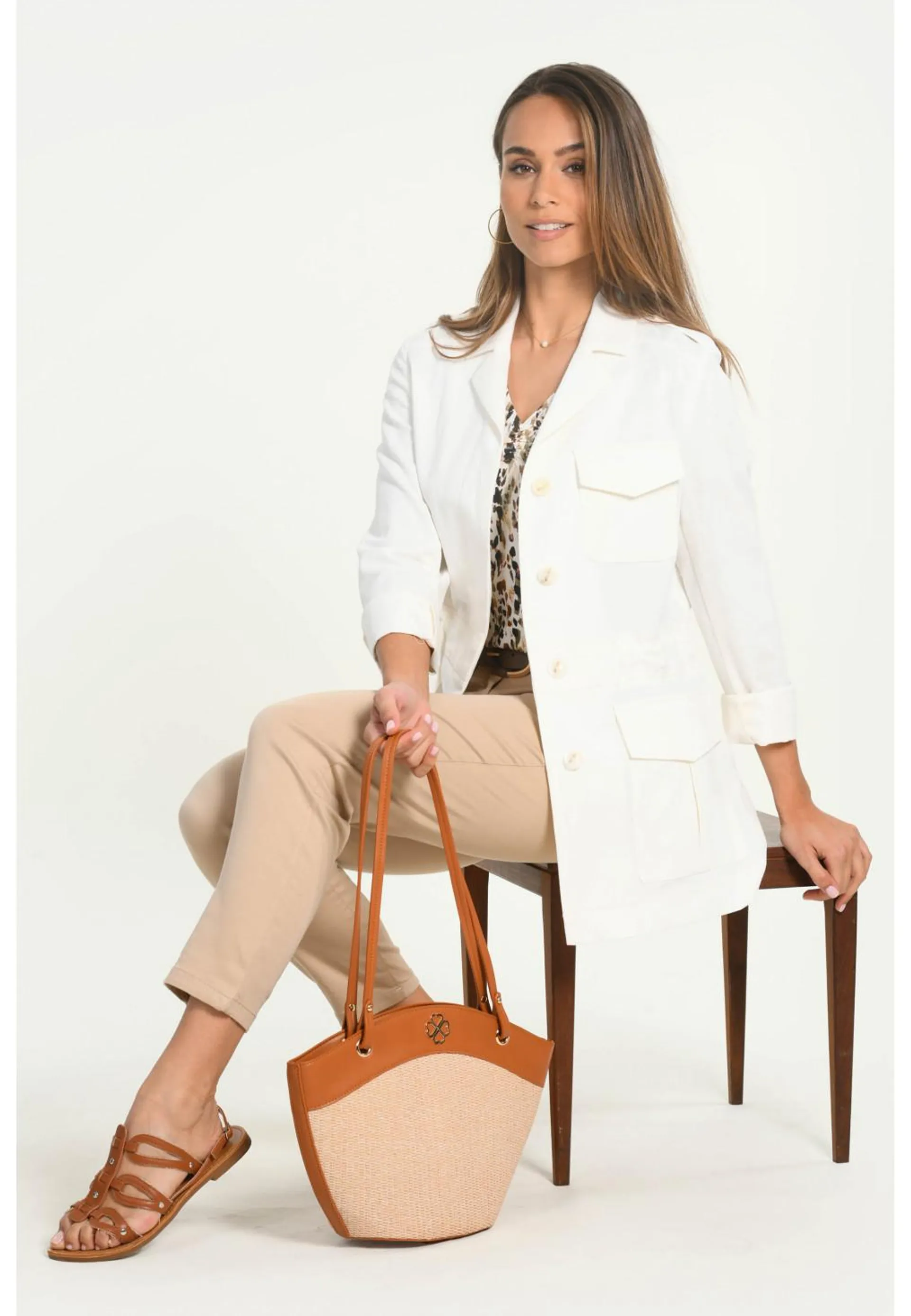 OTHELIE - VESTE COUPE DROITE - BLANC