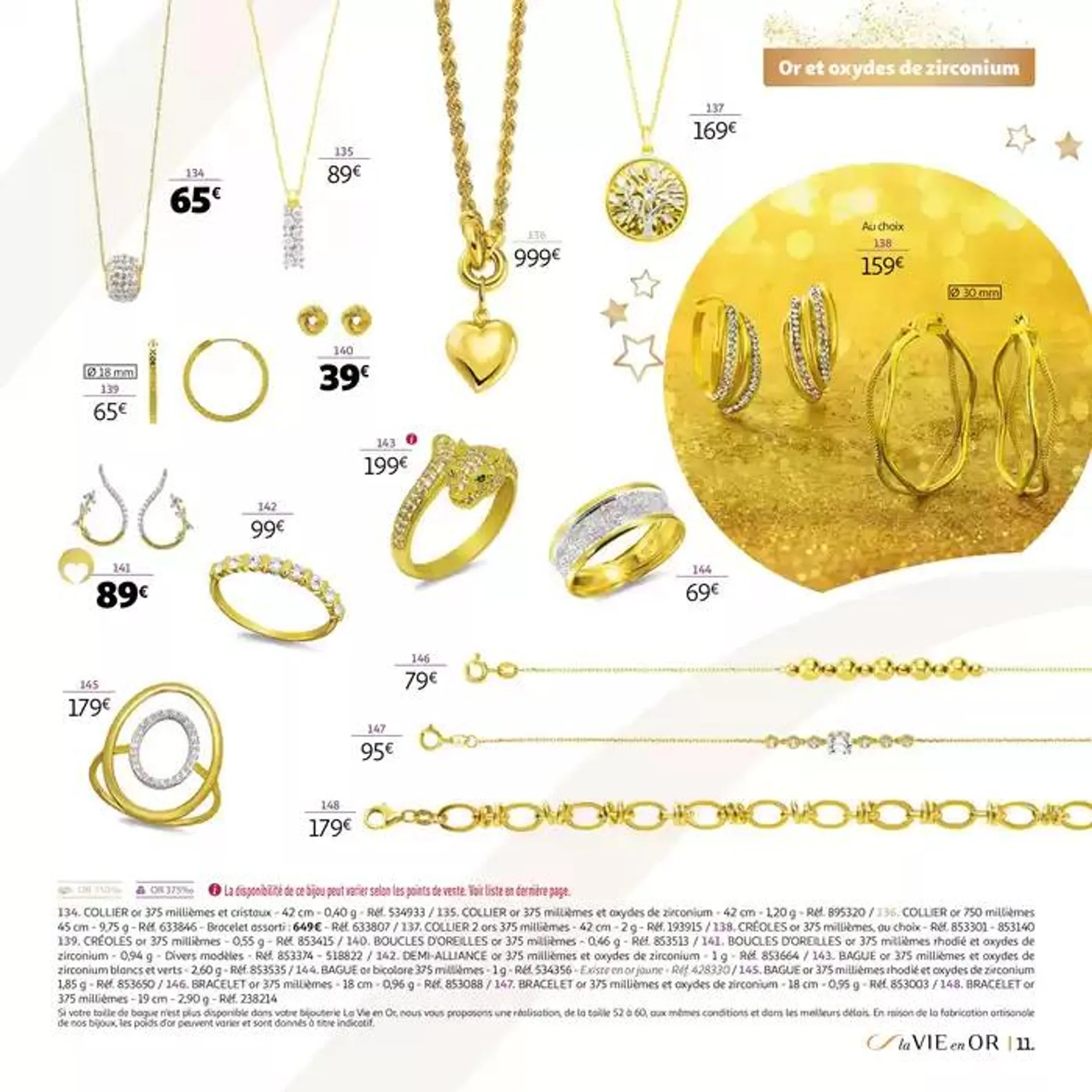 La VIE en OR : collection cadeaux bijoux du 22 octobre au 31 décembre 2024 - Catalogue page 11