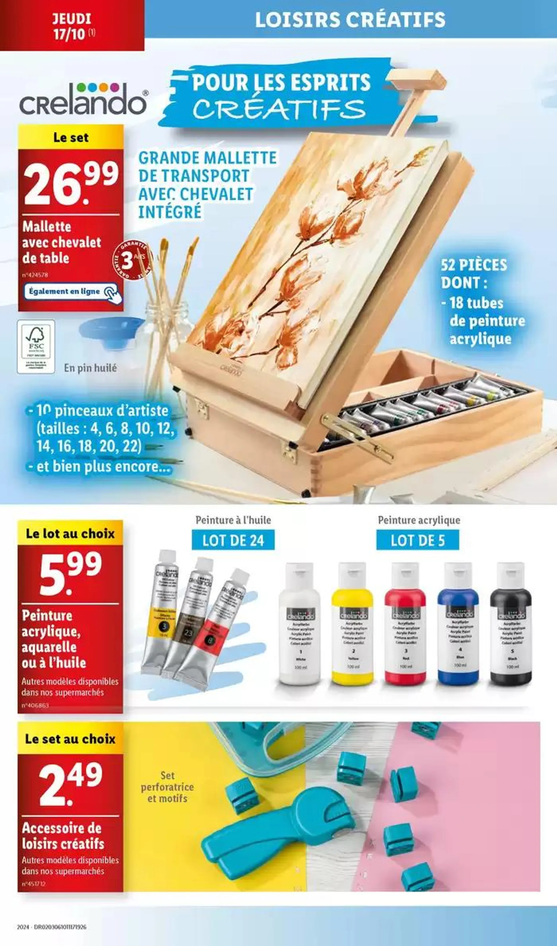 Bénéficiez de réductions sur nos articles mode, bricolage ou loisir cette semaine chez Lidl du 14 octobre au 17 octobre 2024 - Catalogue page 20