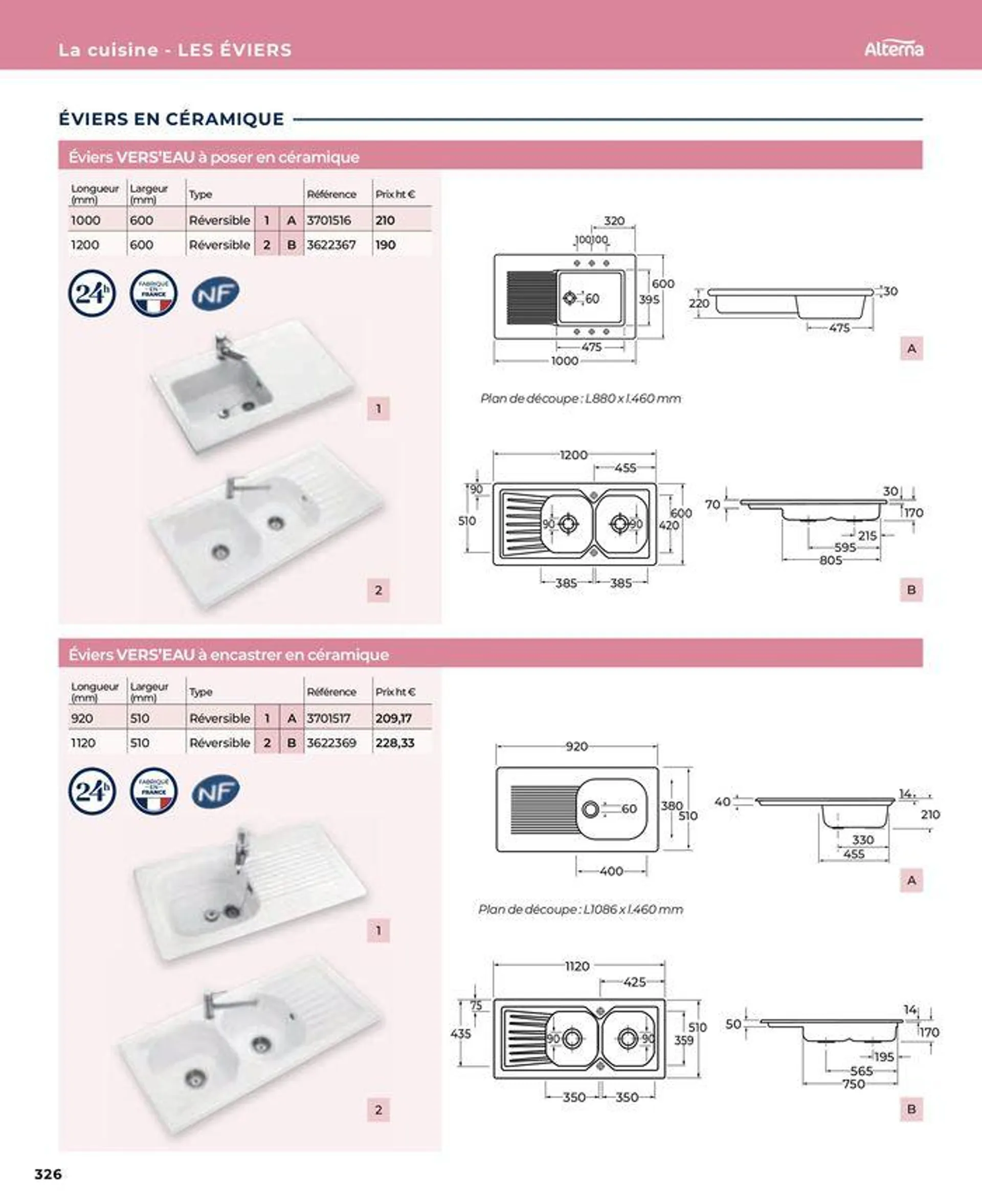 La salle de bain en toute sérénité du 17 janvier au 31 août 2024 - Catalogue page 326