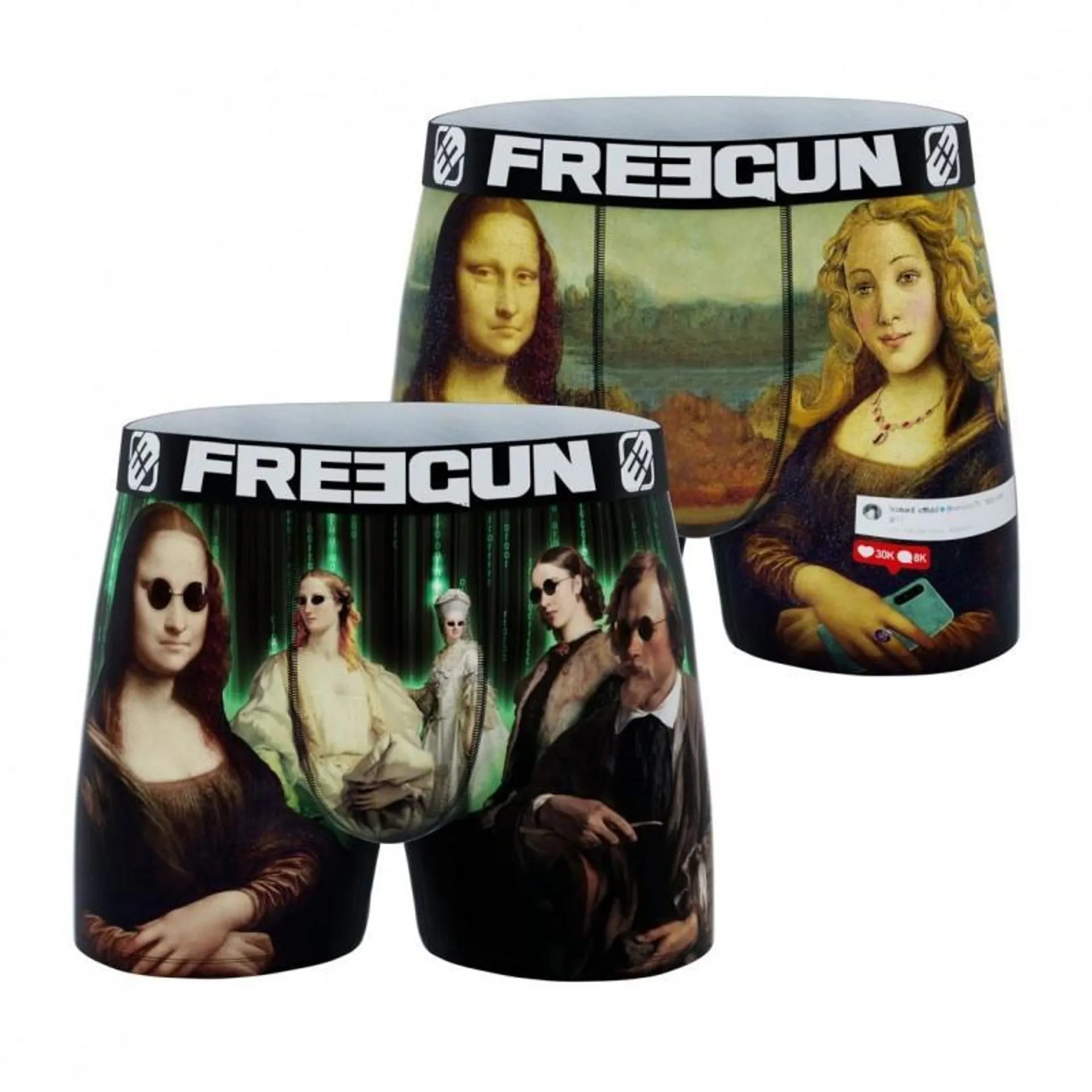 Lot de 2 Boxers Freegun homme Art Attack